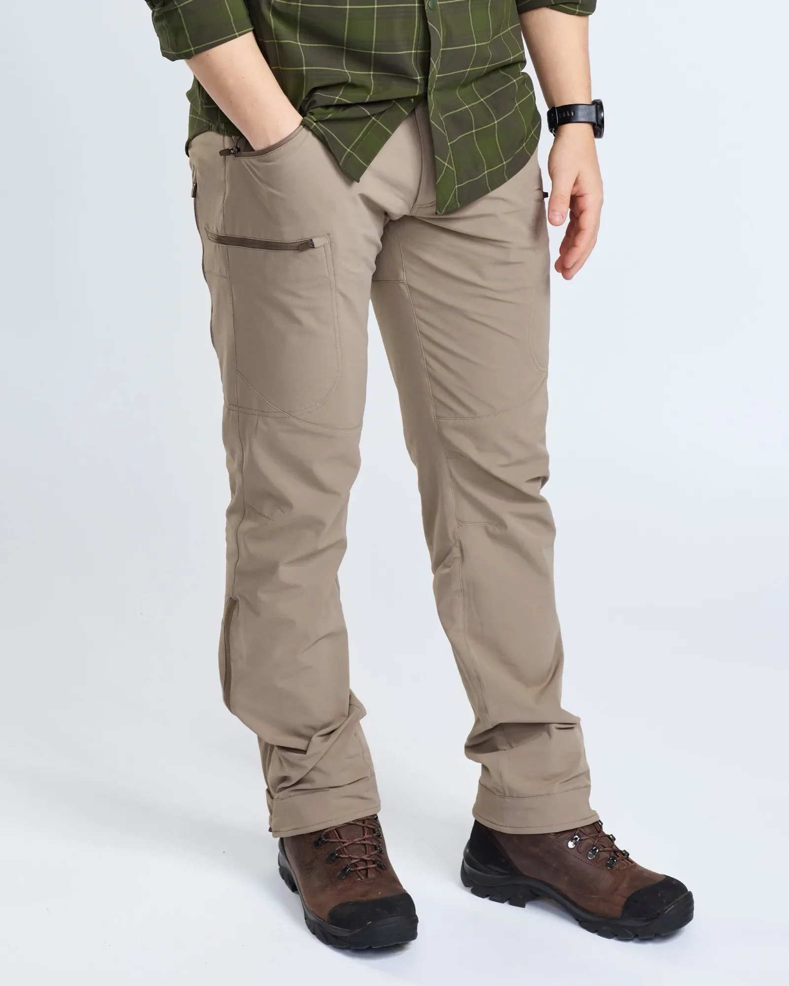 Abisko Light Stretchbyxor Herr / Mole Brown