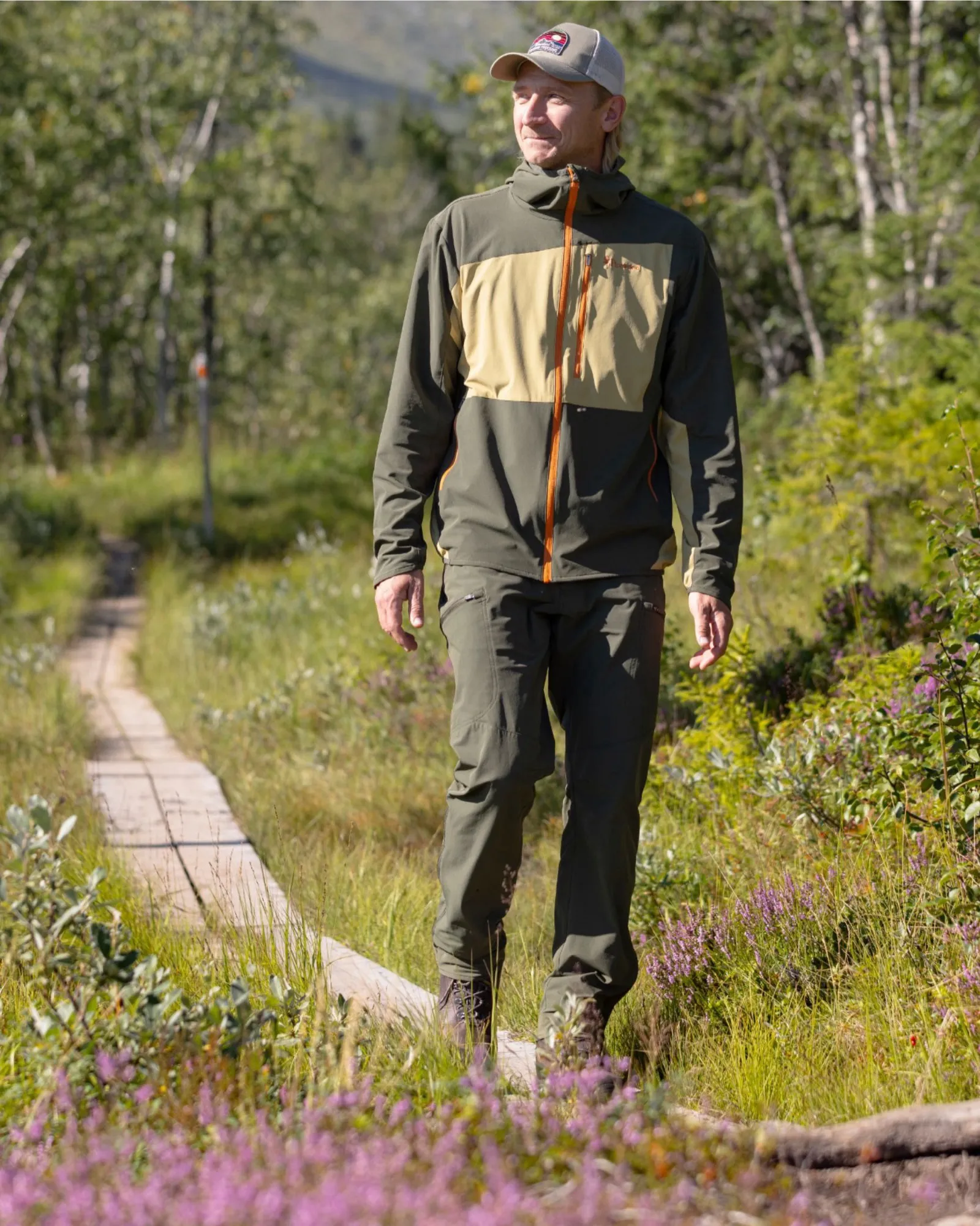 Abisko Light Stretchbyxor Herr / MossGreen/MossGreen - Image 4