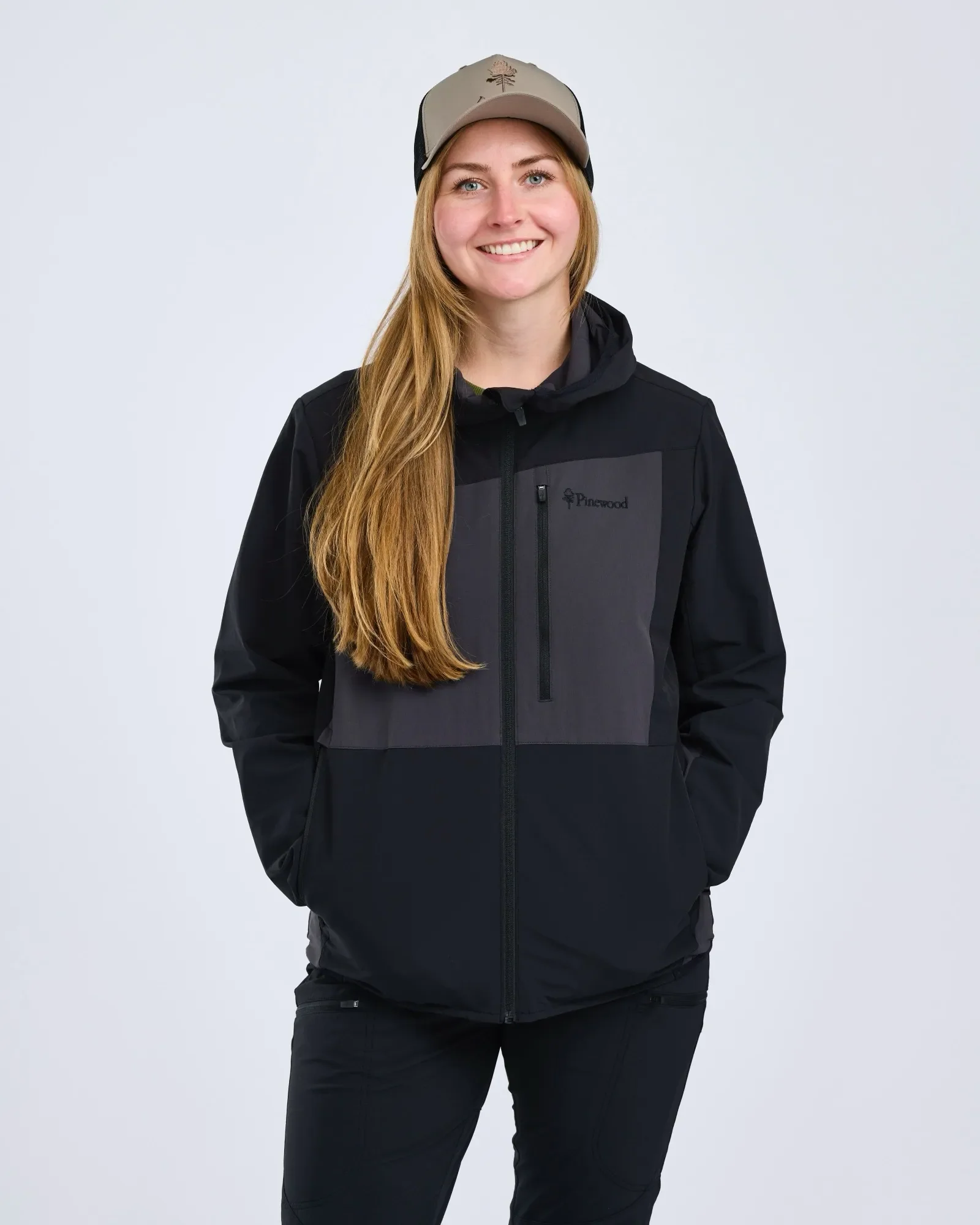 Abisko Light Stretchjacka Dam / Black/D.Anthracite