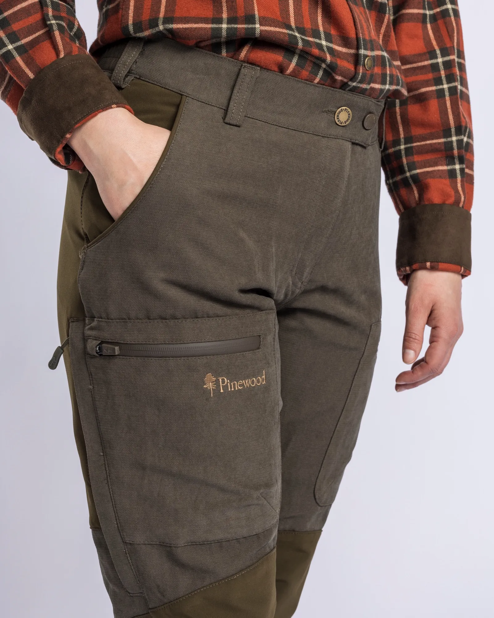 Caribou Hunt Extreme Jaktbyxa Dam / Suede Brown/D.Olive - Image 8