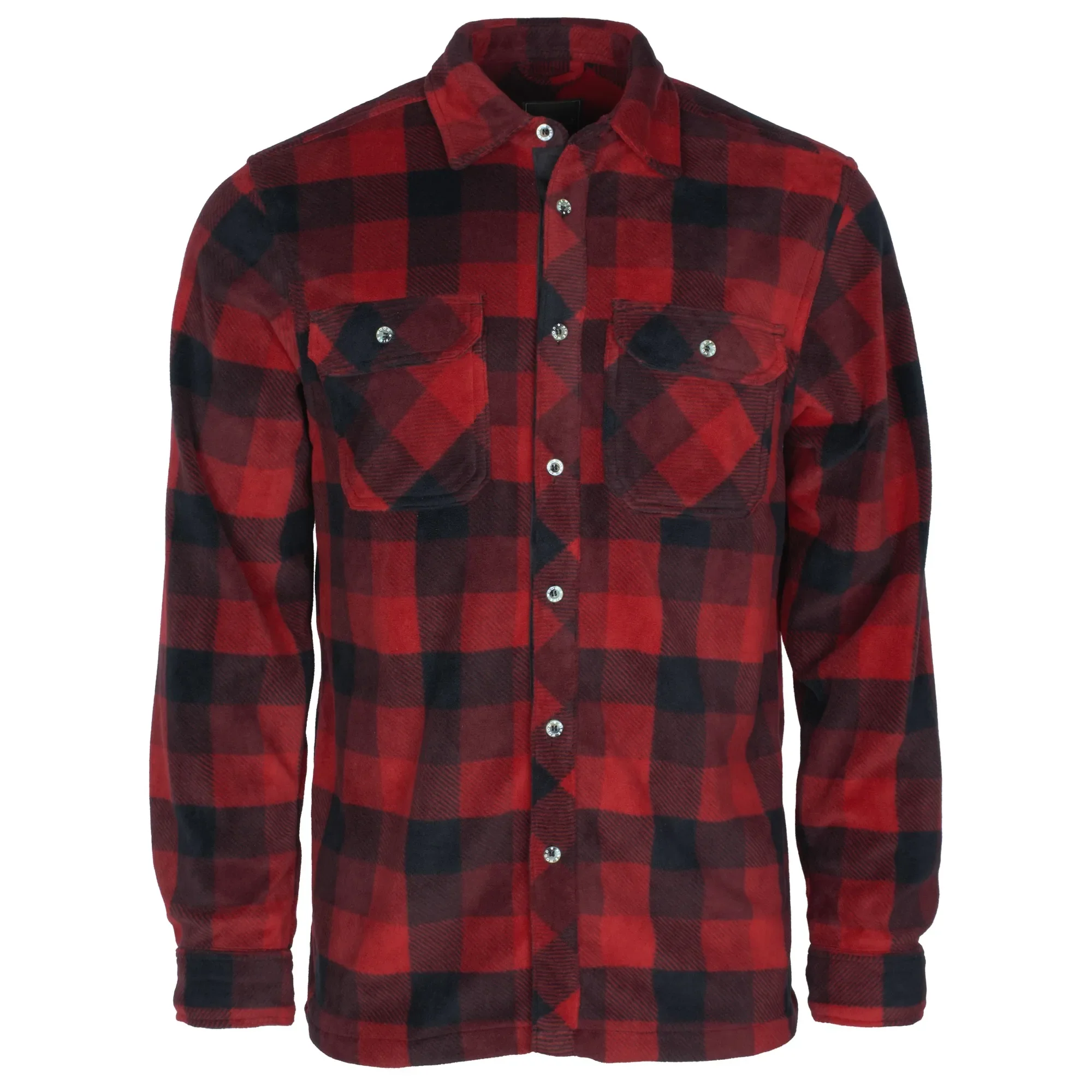 Finnveden Canada Fleece Skjorta Herr / Red/Black - Image 6