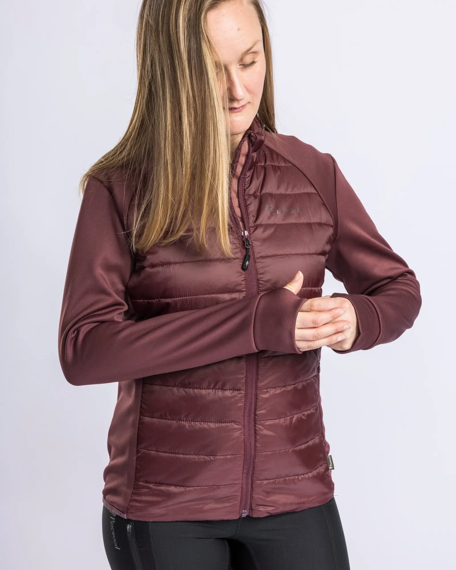 Finnveden Hybrid Powerfleecejacka Dam / Earth Plum - Image 4