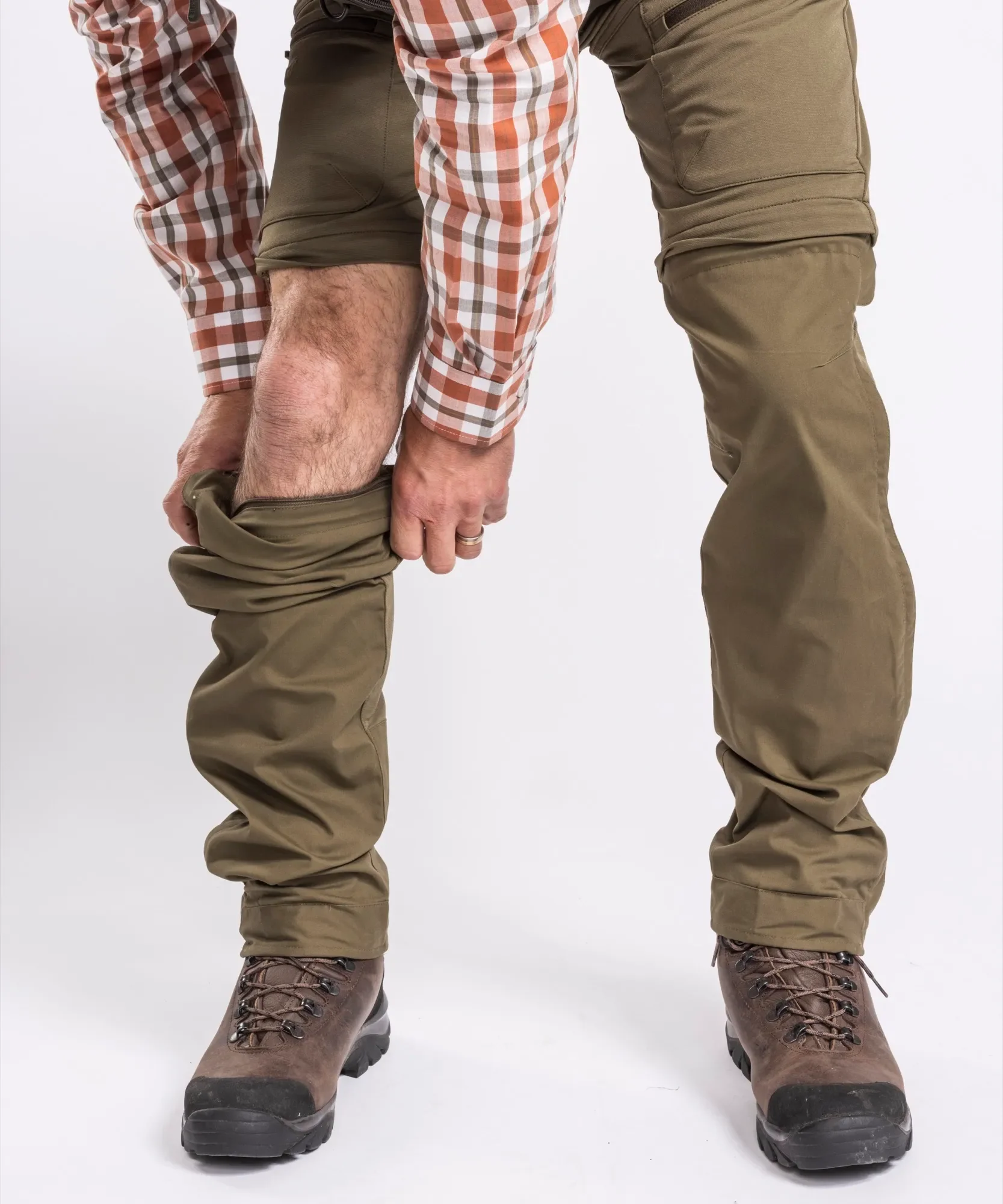 Finnveden Hybrid Zip-off Byxa Herr / H.Olive - Image 4