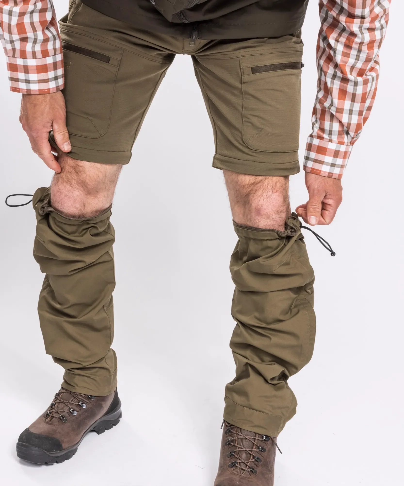 Finnveden Hybrid Zip-off Byxa Herr / H.Olive - Image 7
