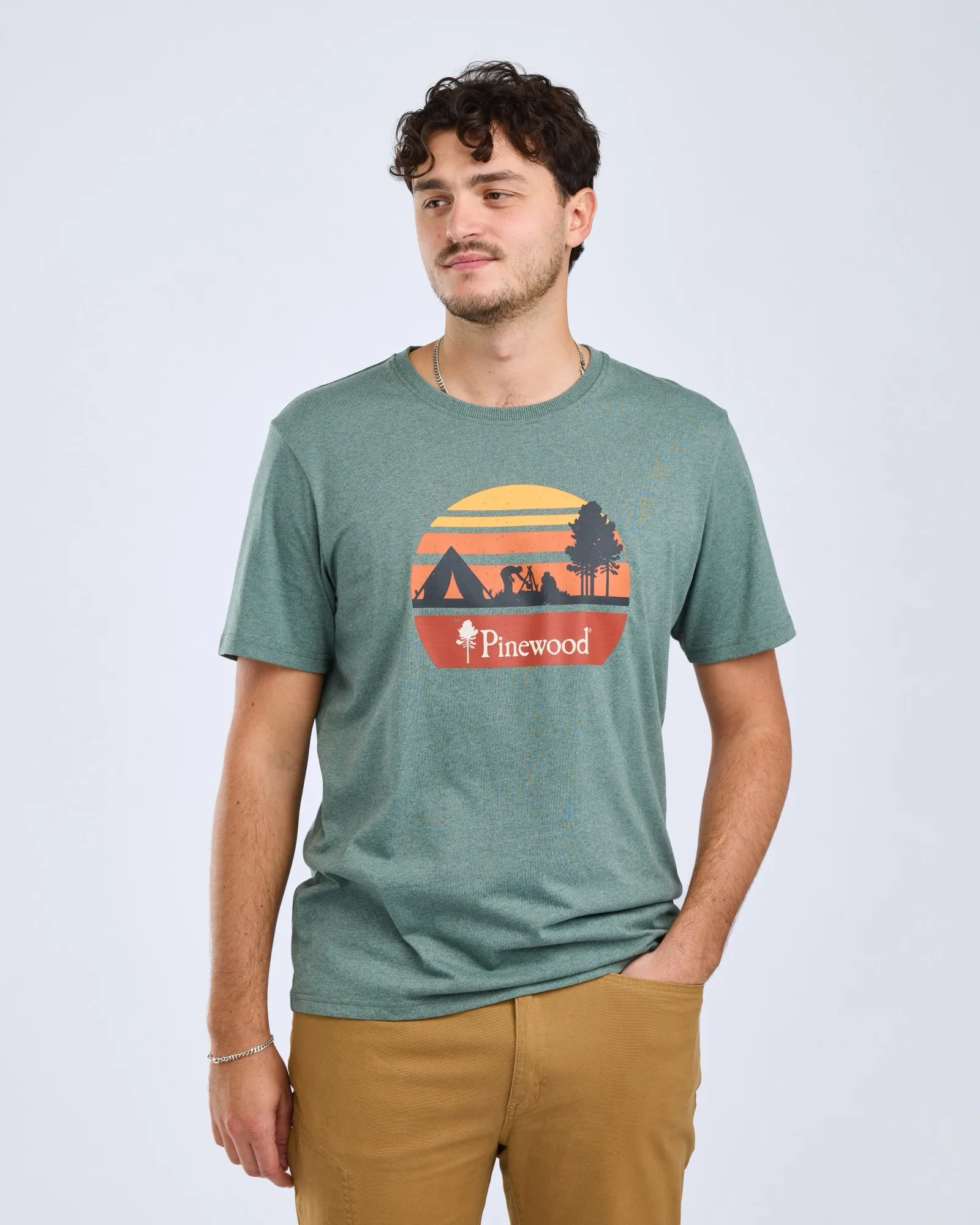 Finnveden Recycled T-shirt Herr / AquaGr.Mel Campsite