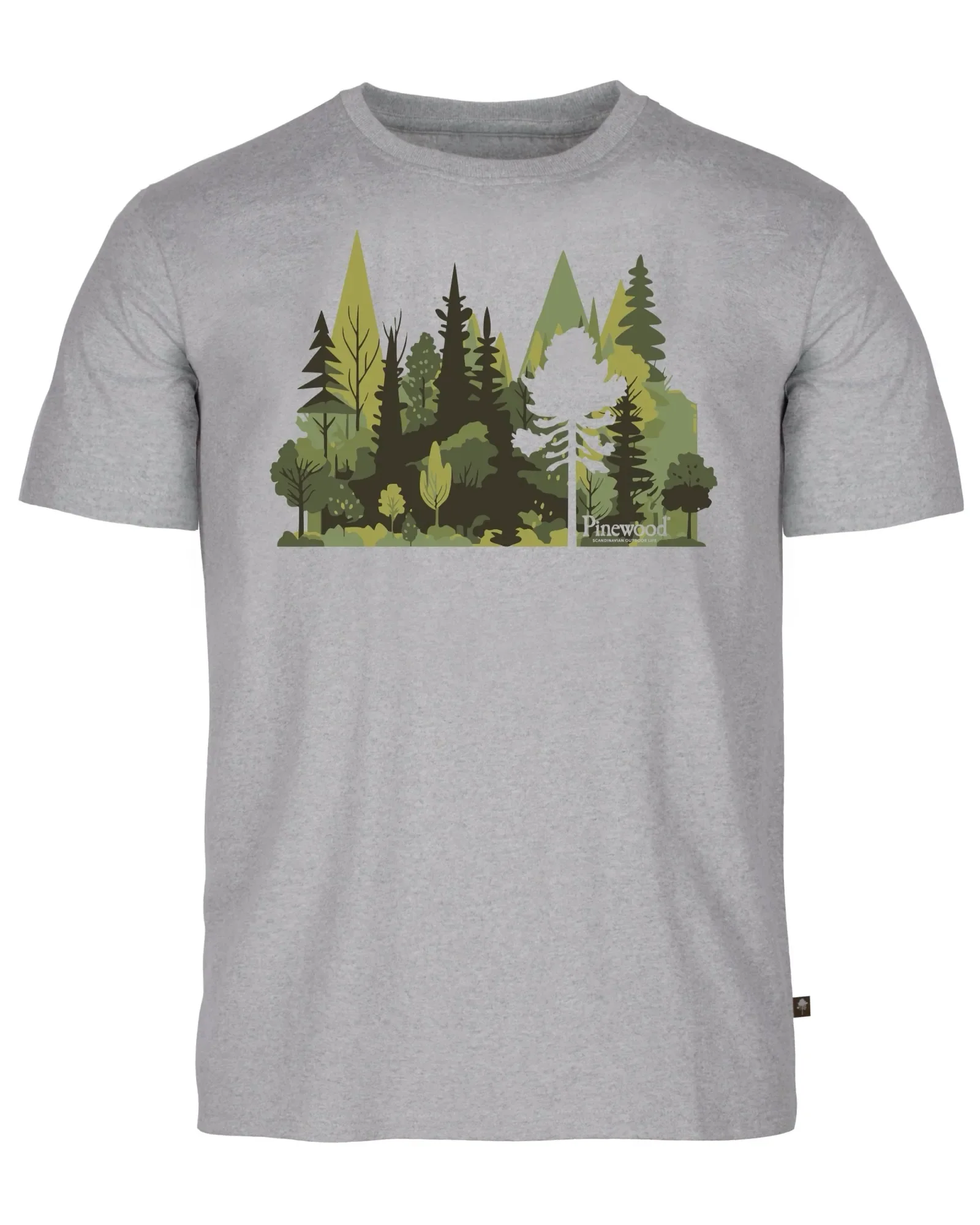 Finnveden Recycled T-shirt Herr / L.Grey Mel Forest - Image 3
