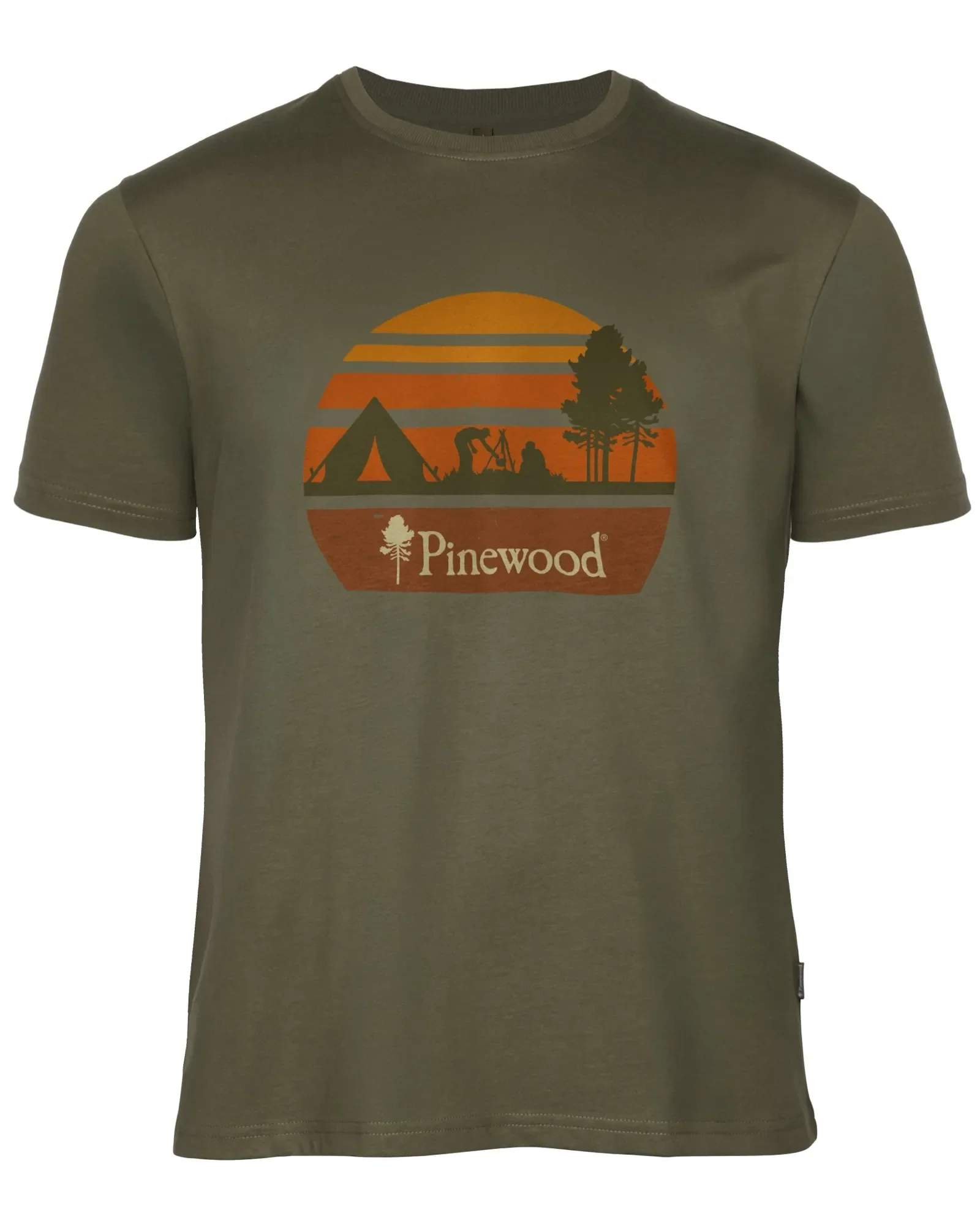 Finnveden Recycled T-shirt Herr / Olive Mel Campsite - Image 4