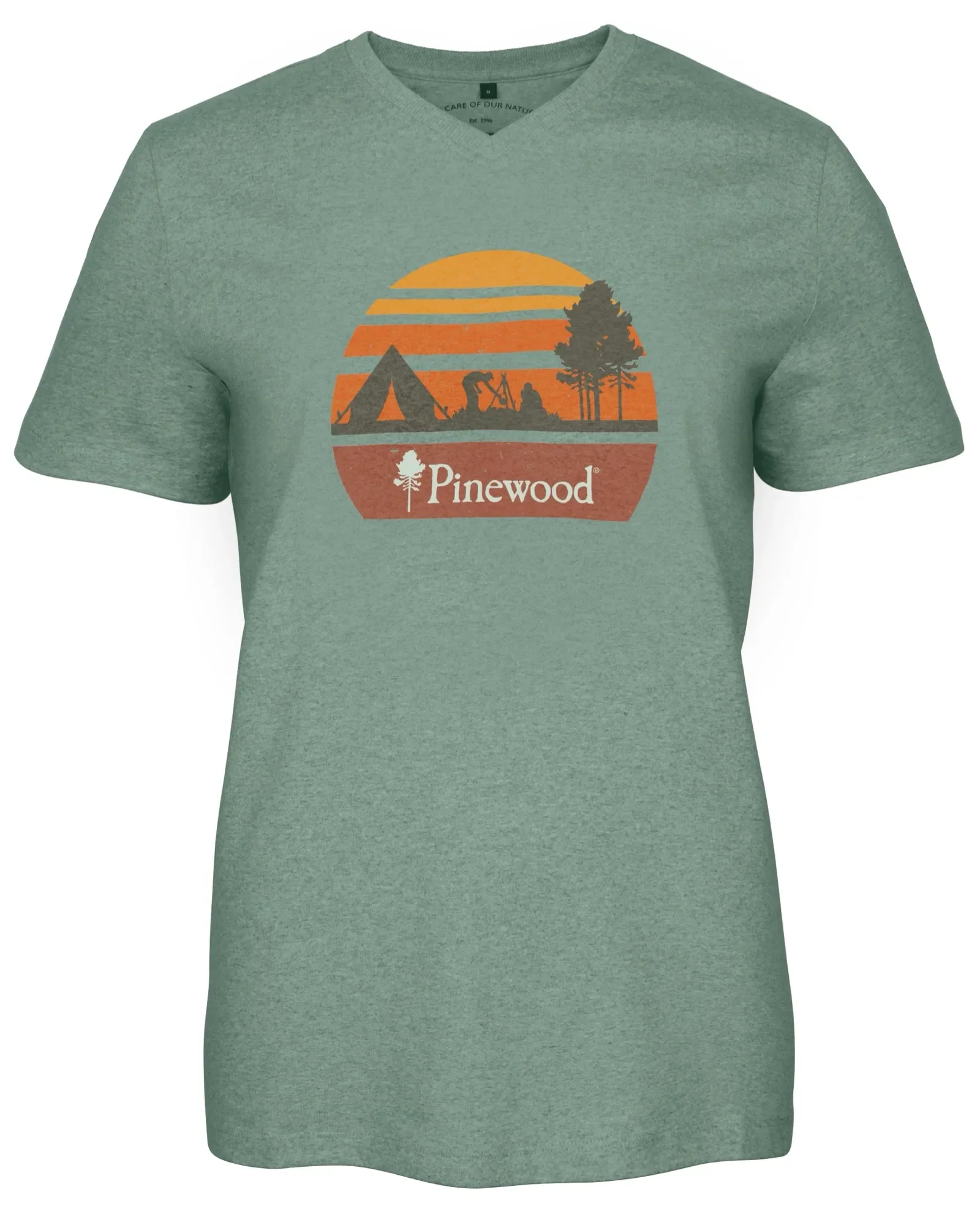Finnveden Recycled T-shirt Outdoor Dam / AquaGr.Mel Campsite - Image 4