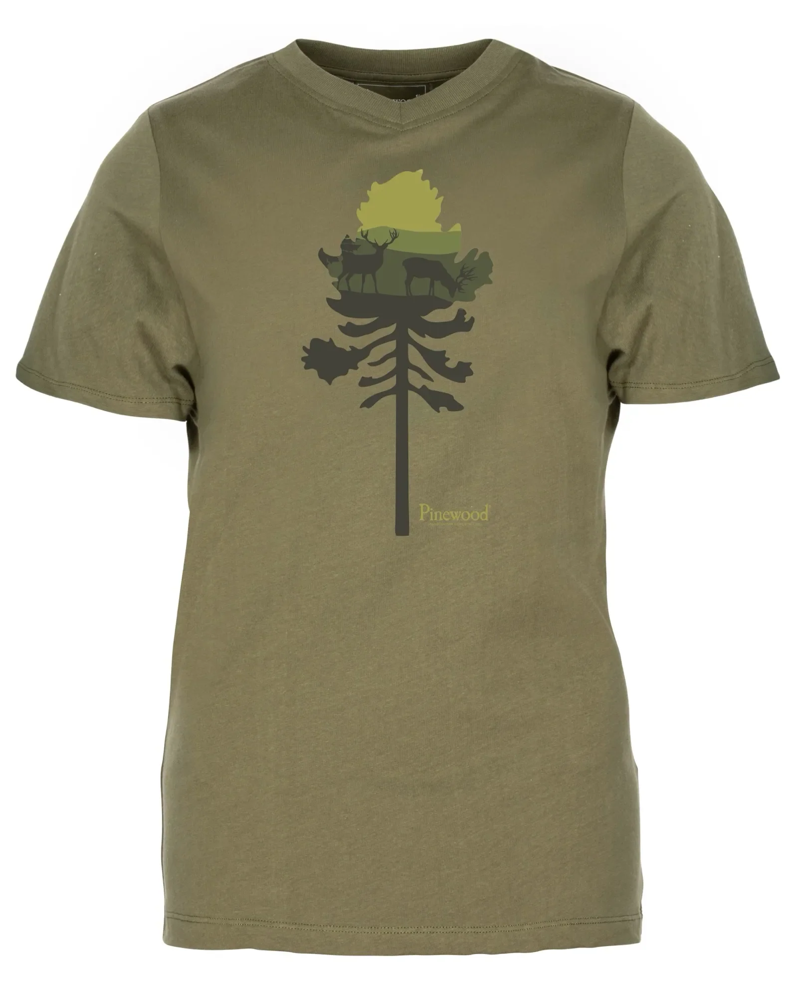 Finnveden Recycled T-shirt Outdoor Dam / Olive Mel PineTree - Image 3