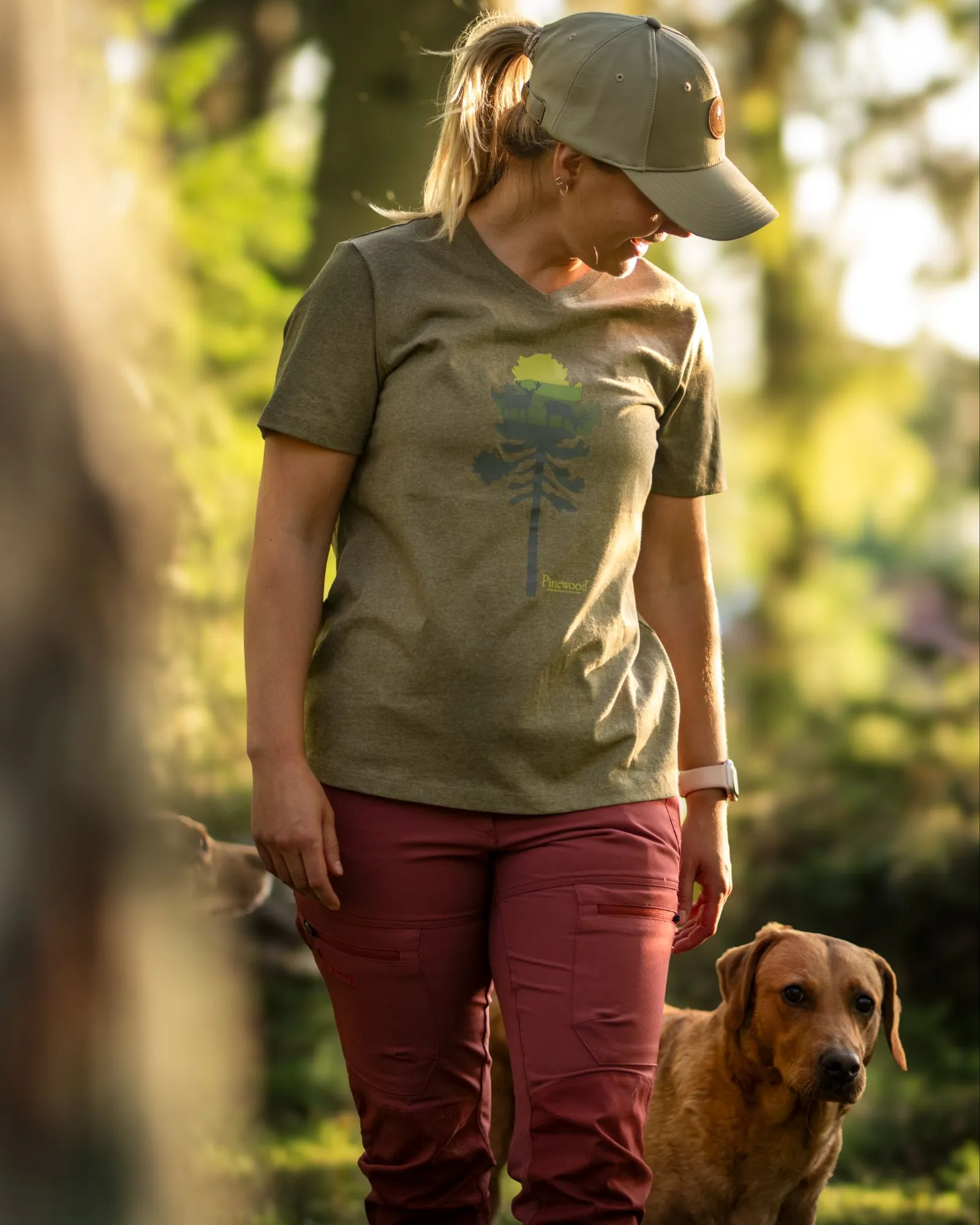 Finnveden Recycled T-shirt Outdoor Dam / Olive Mel PineTree - Image 4