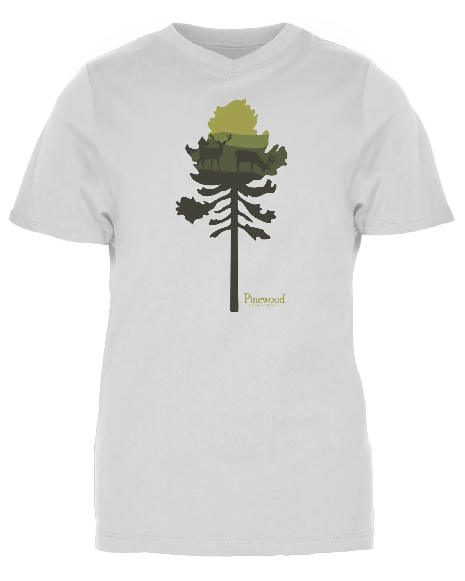Finnveden Recycled T-shirt Outdoor Dam / White Mel Pine Tree - Image 5