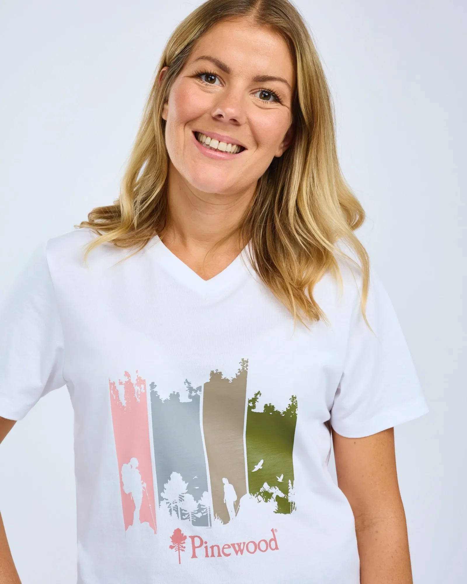 Finnveden Recycled T-shirt Outdoor Dam / WhiteMel Adventure - Image 3