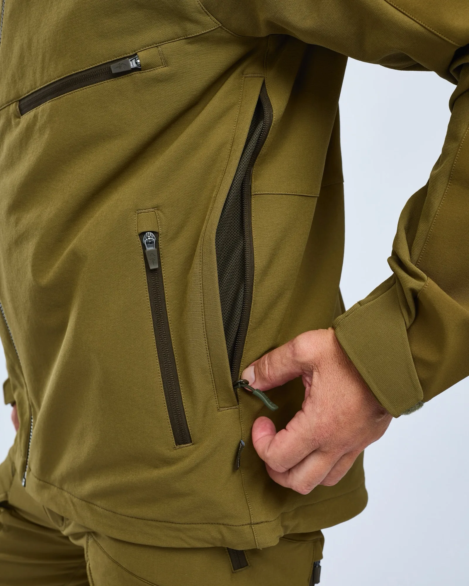 Furudal Hybrid Stretch Jacka Herr / Olive Green - Image 4