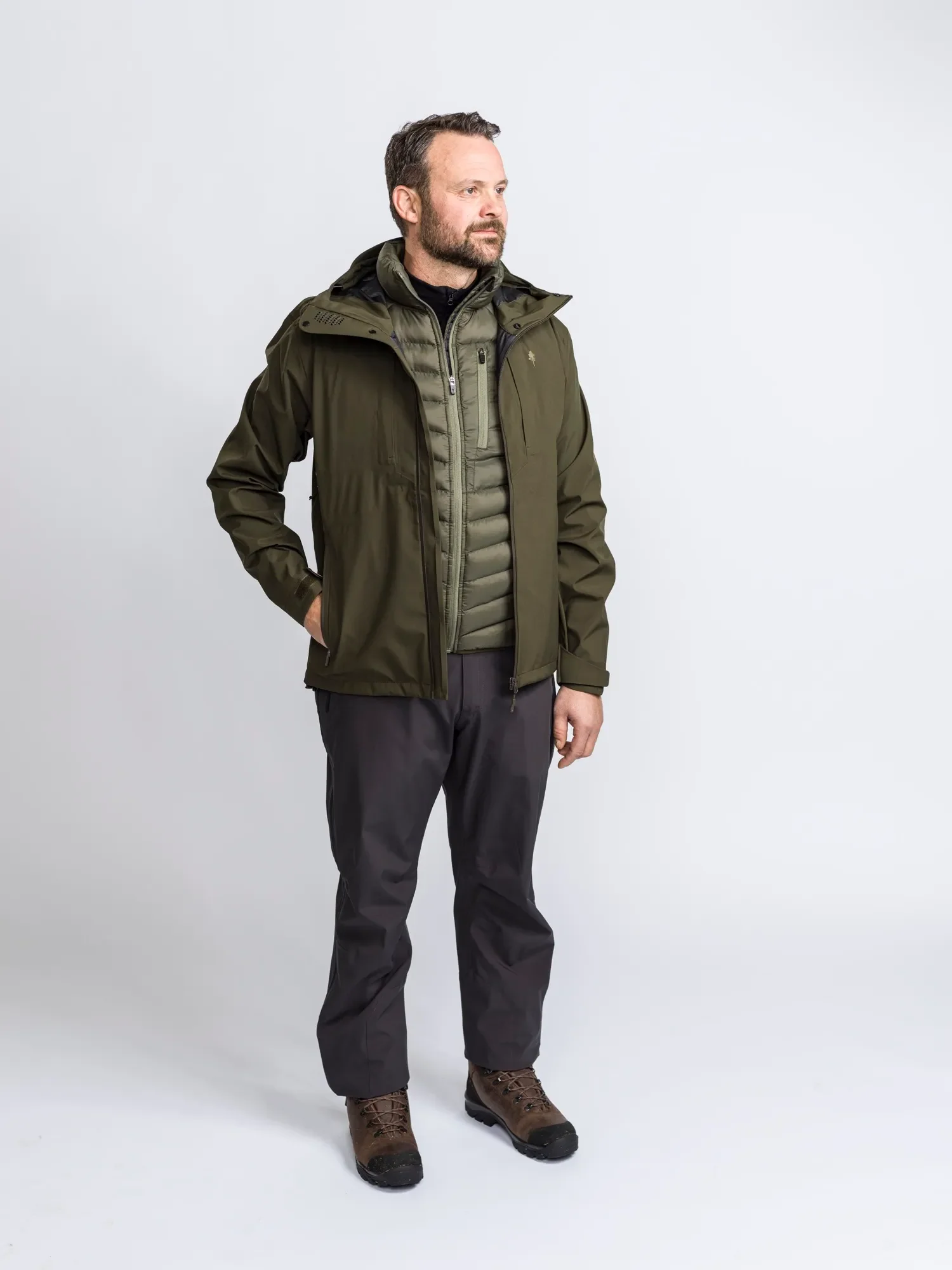 Pinewood® Abisko Telluz Jacka Herr / Moss Green - Image 7