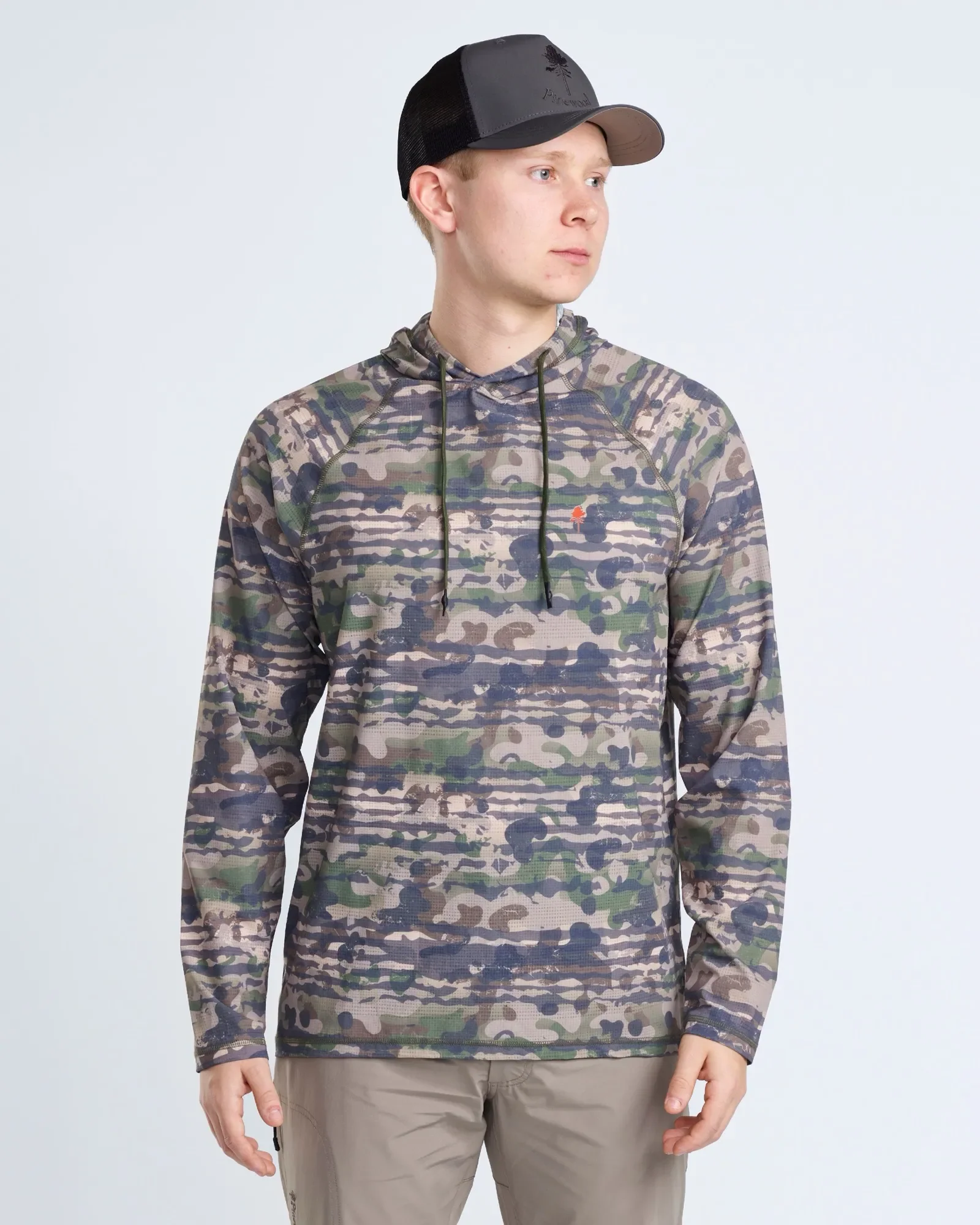 Pinewood® Air Vent Hoodie Herr / Green Camou