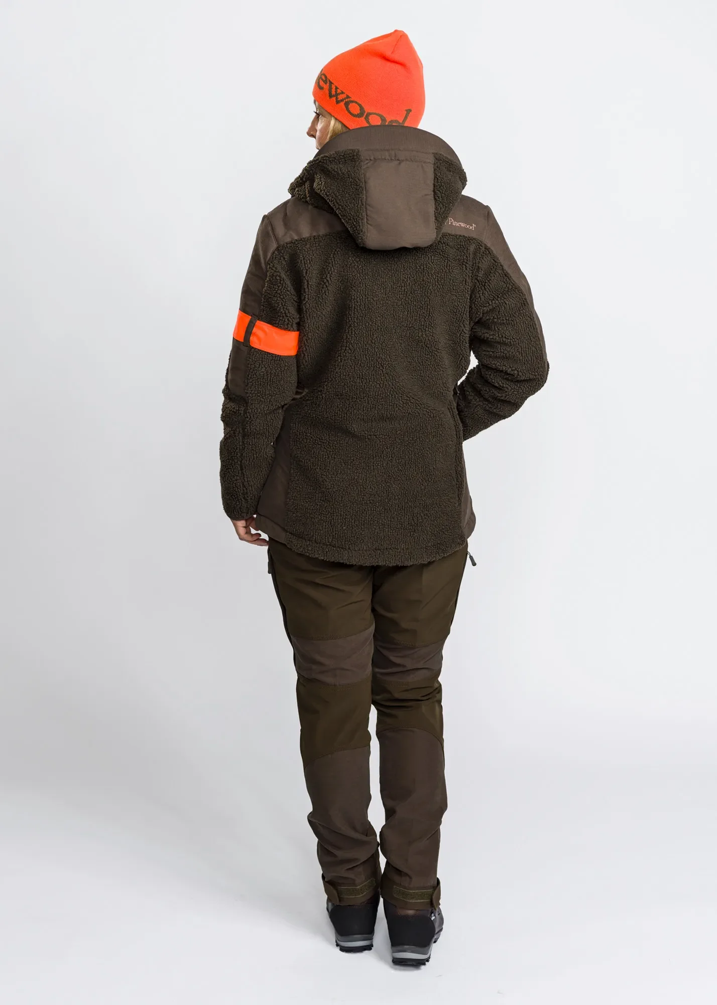 Pinewood® Caribou Hunt Jaktbyxa Dam / Suede Brown/D.Olive - Image 2