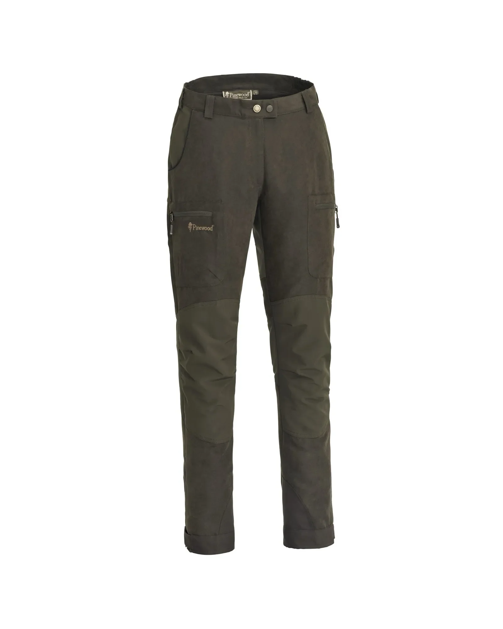 Pinewood® Caribou Hunt Jaktbyxa Dam / Suede Brown/D.Olive - Image 3
