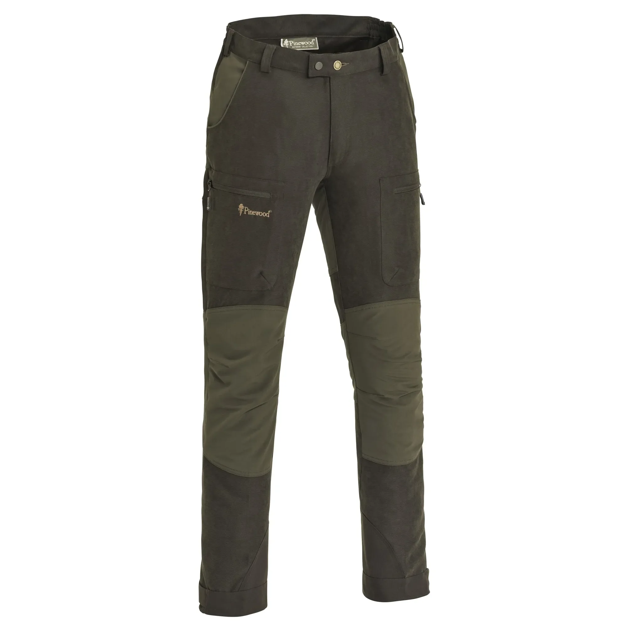 Pinewood® Caribou Hunt Jaktbyxa Herr / Suede Brown/D.Olive - Image 3