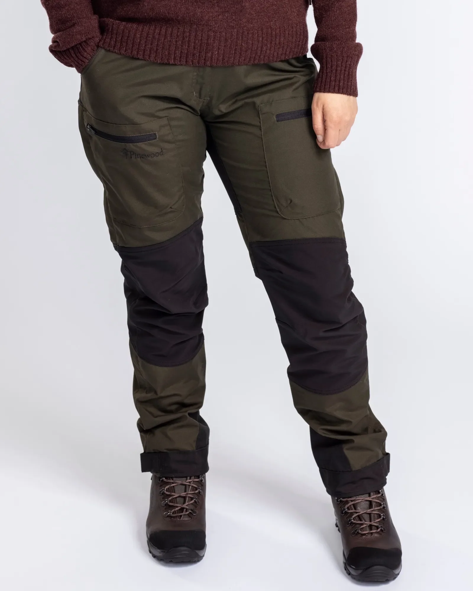Pinewood® Caribou Tc Byxa Dam / Moss Green/Black