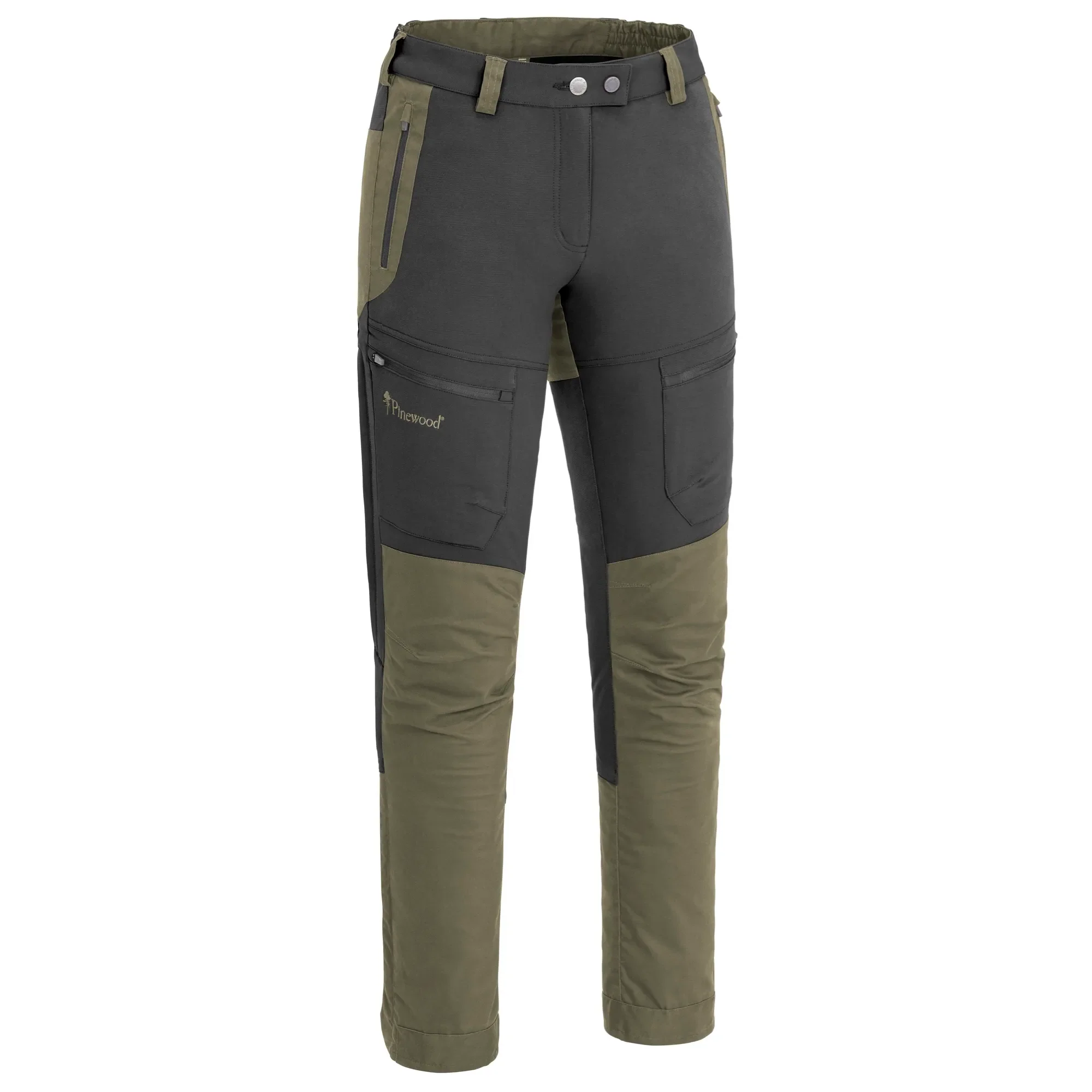 Pinewood® Finnveden Hybrid Friluftsbyxa Dam / Mid Green/D.Anthraci - Image 6