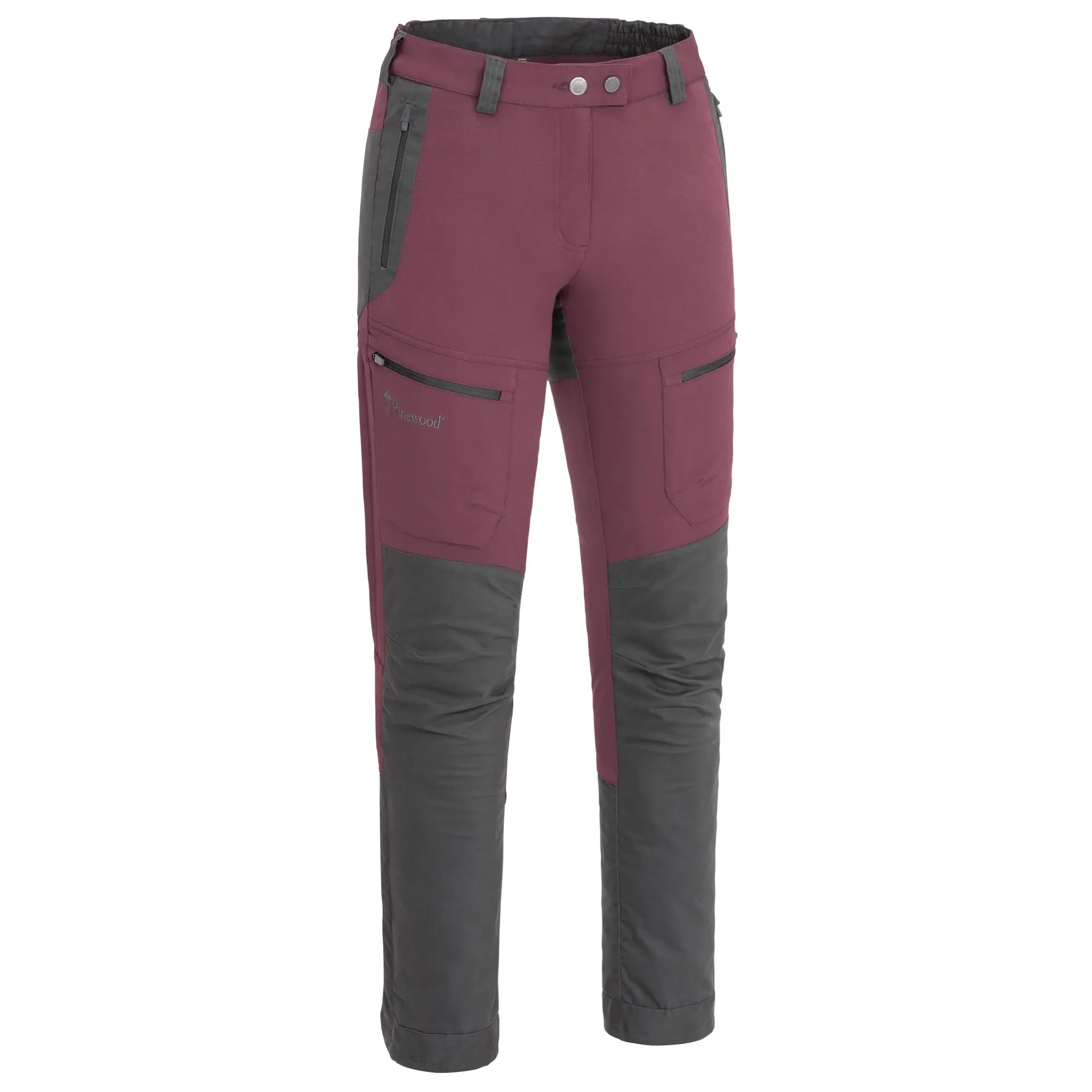 Pinewood® Finnveden Hybrid Friluftsbyxa Dam / Plum/D. Anthracite - Image 7