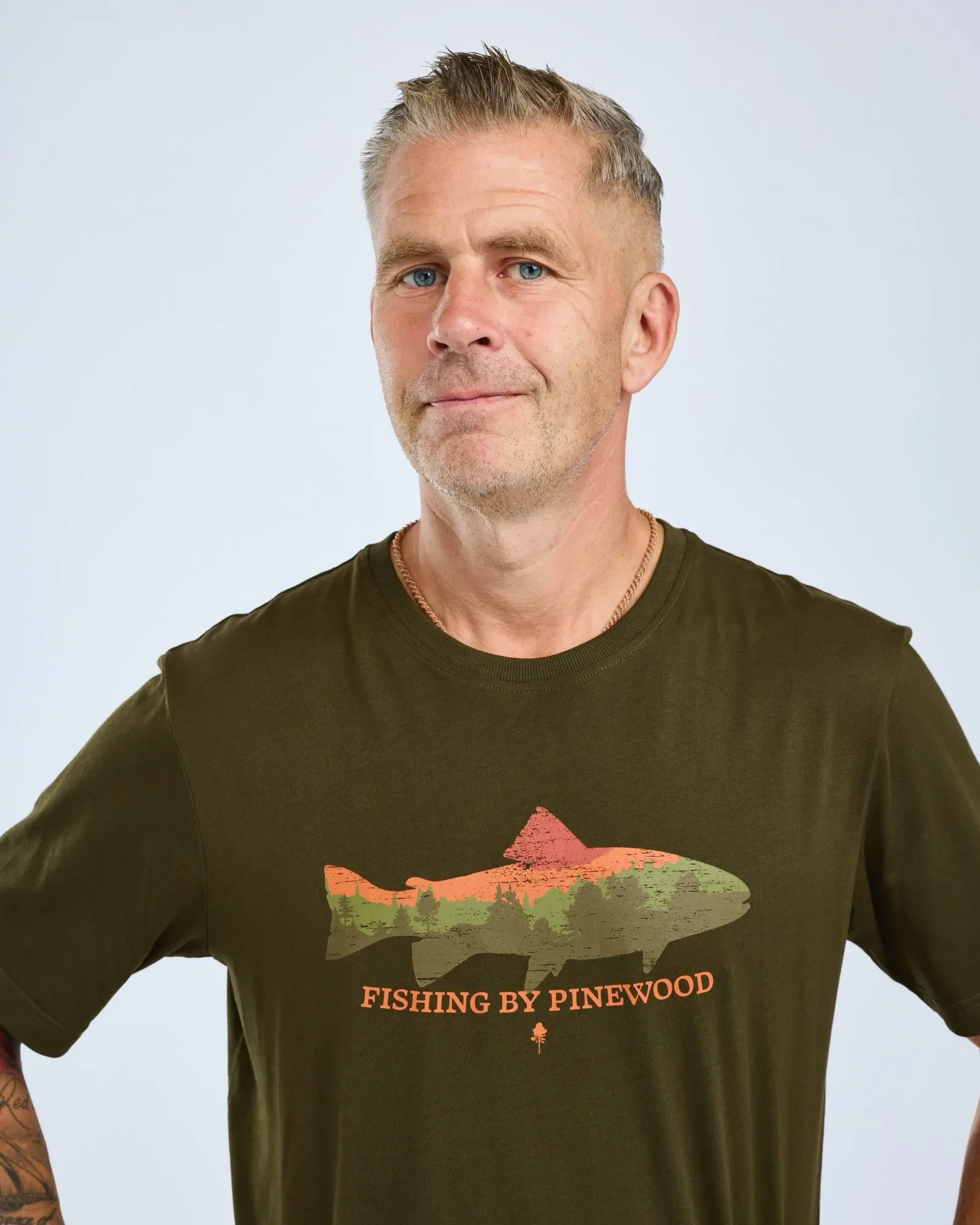 Pinewood® Fish T-shirt Herr / Green - Image 3