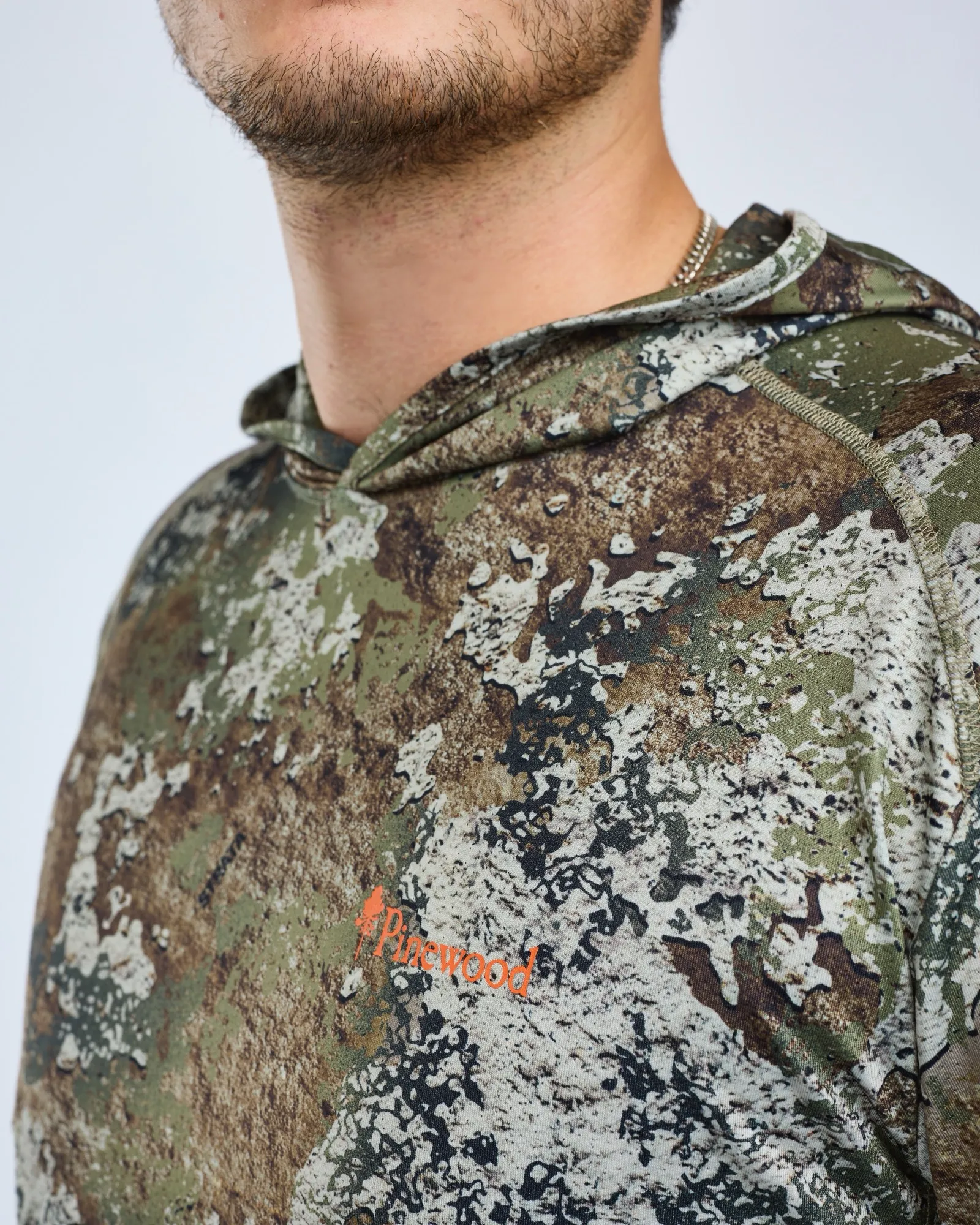 Pinewood® Furudal Camou InsectSafe Hoodie Herr / Strata - Image 4