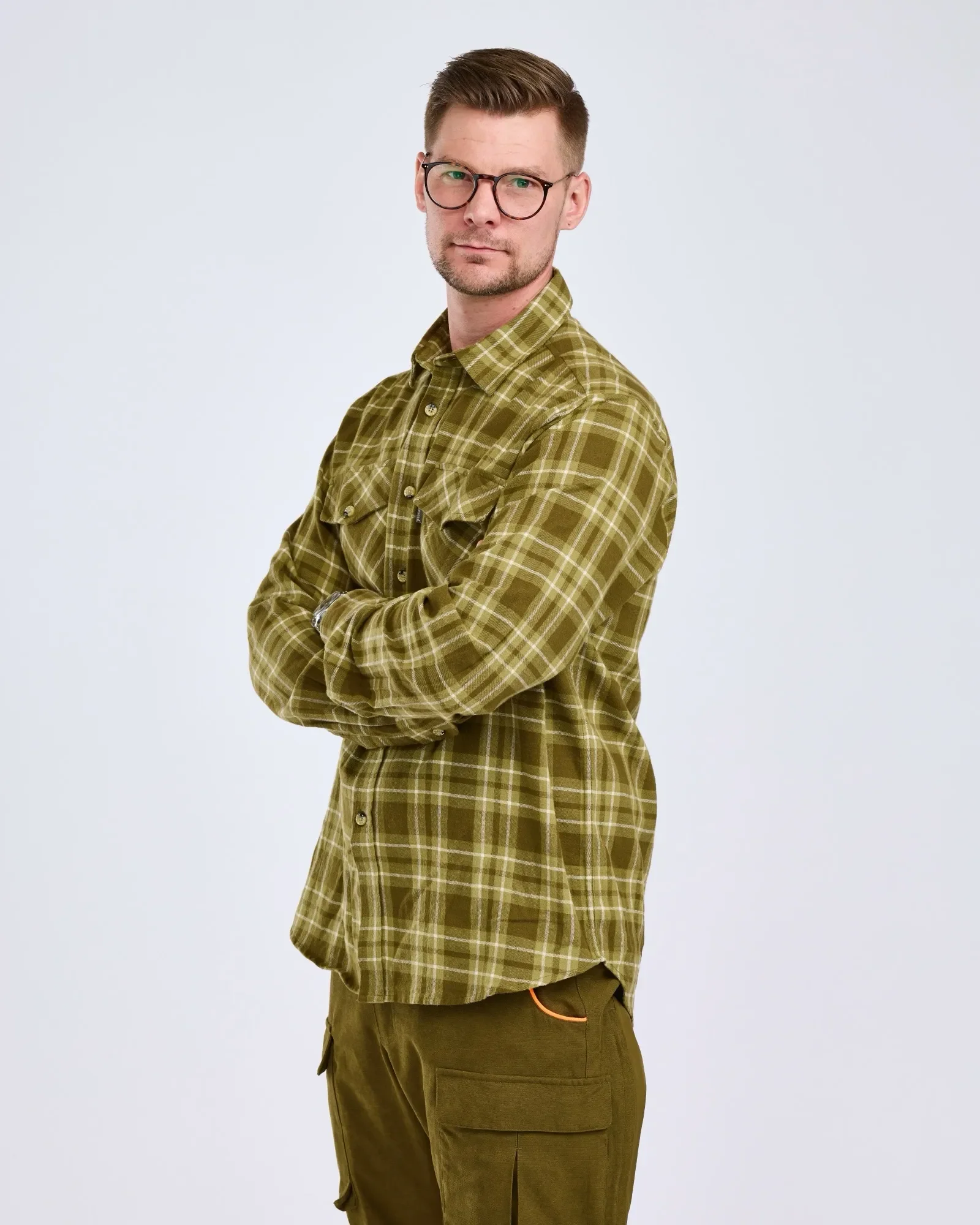 Pinewood® Härjedalen Skjorta Herr / Olive Green