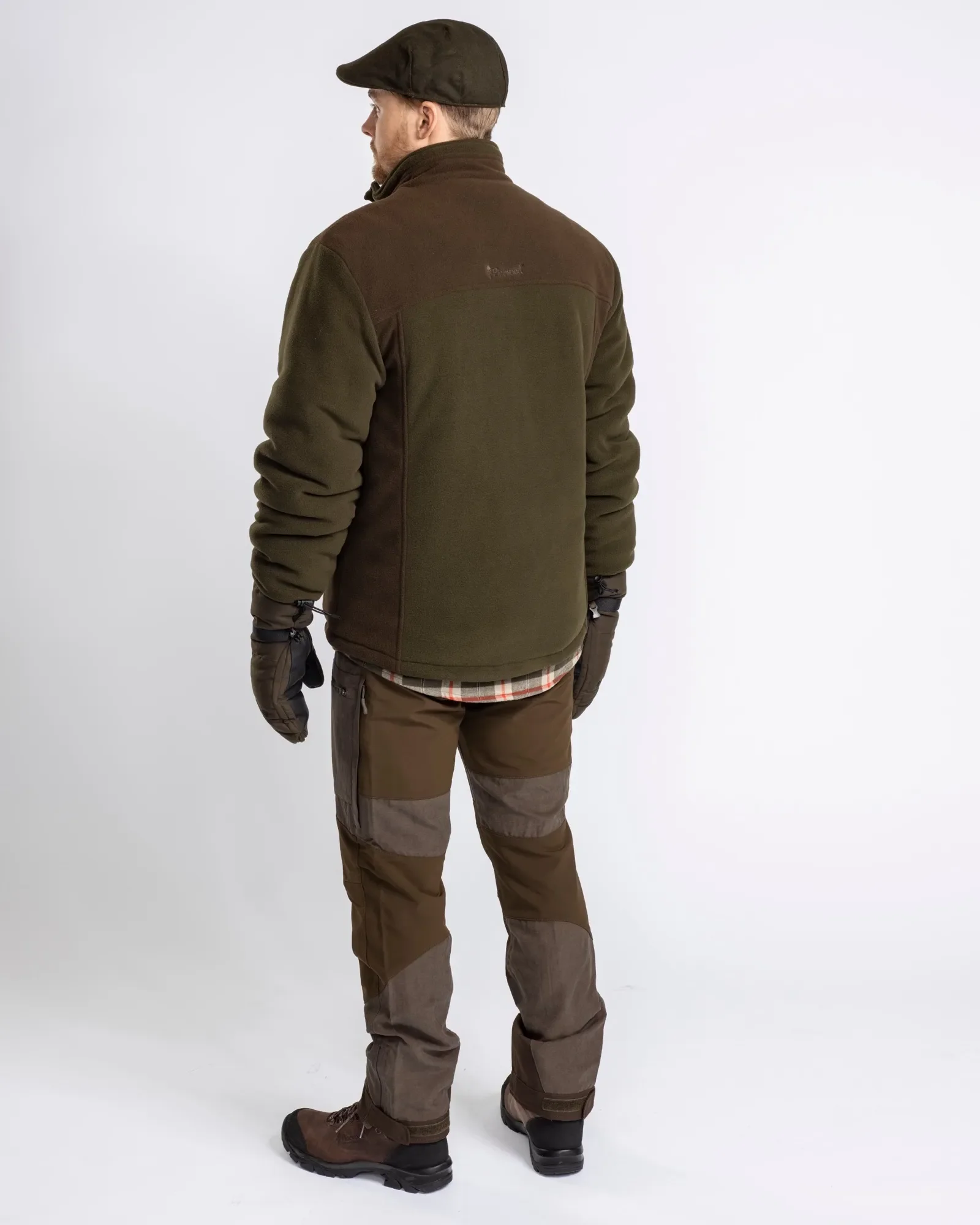 Pinewood® Harrie Fleecejacka Herr / Green/Suedebrown - Image 2