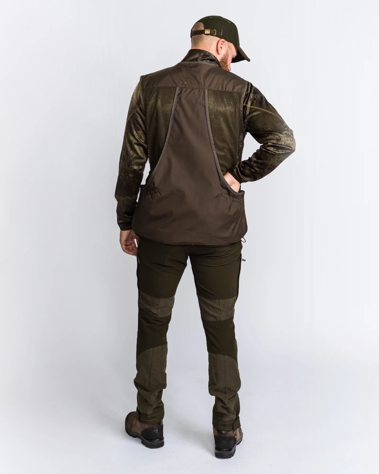 Pinewood® Hundsportsväst 2.0 Herr / Suede Brown/D.Olive - Image 3