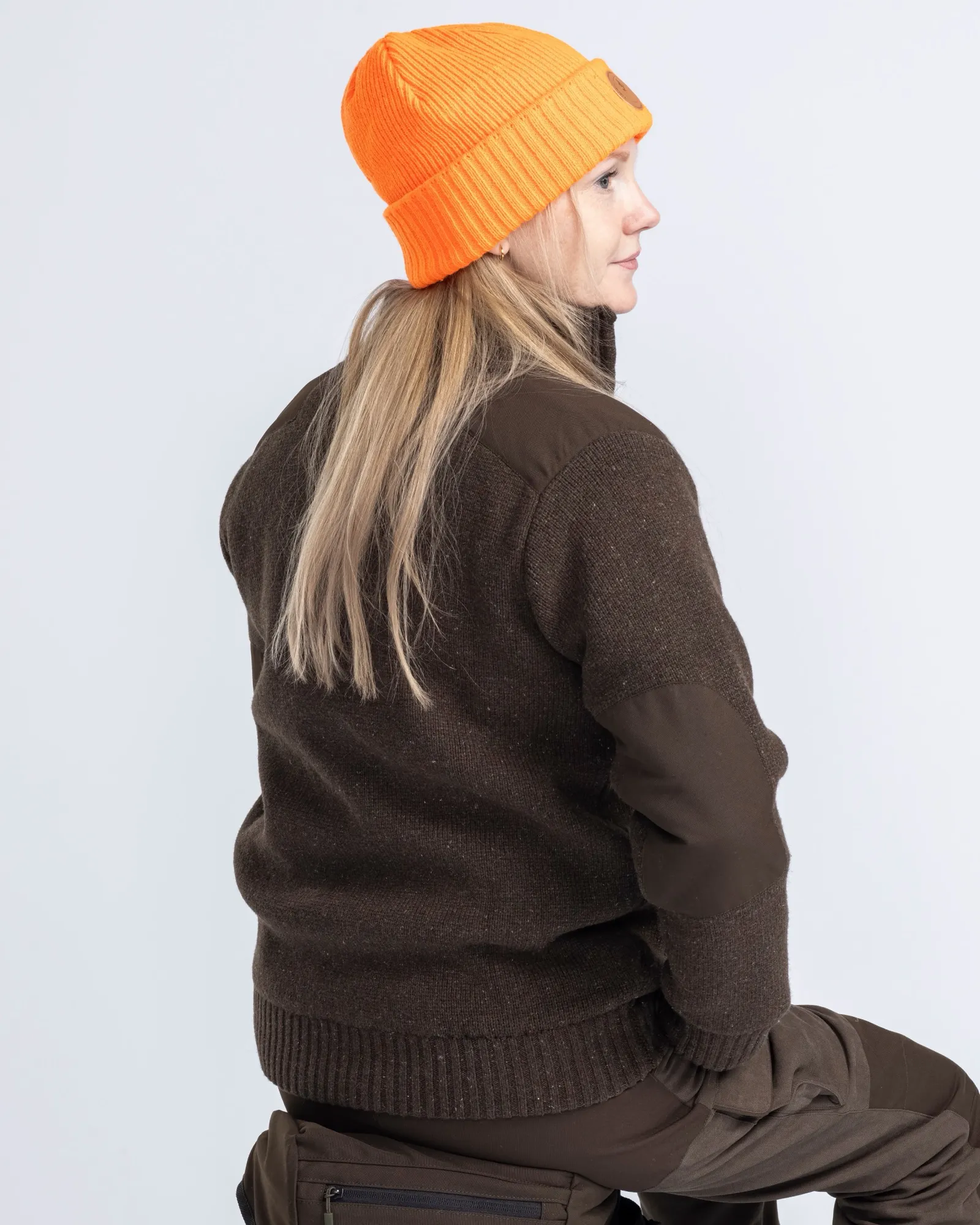 Pinewood® Hurricane Full Zip Tröja Dam / D.Brown Mel - Image 2