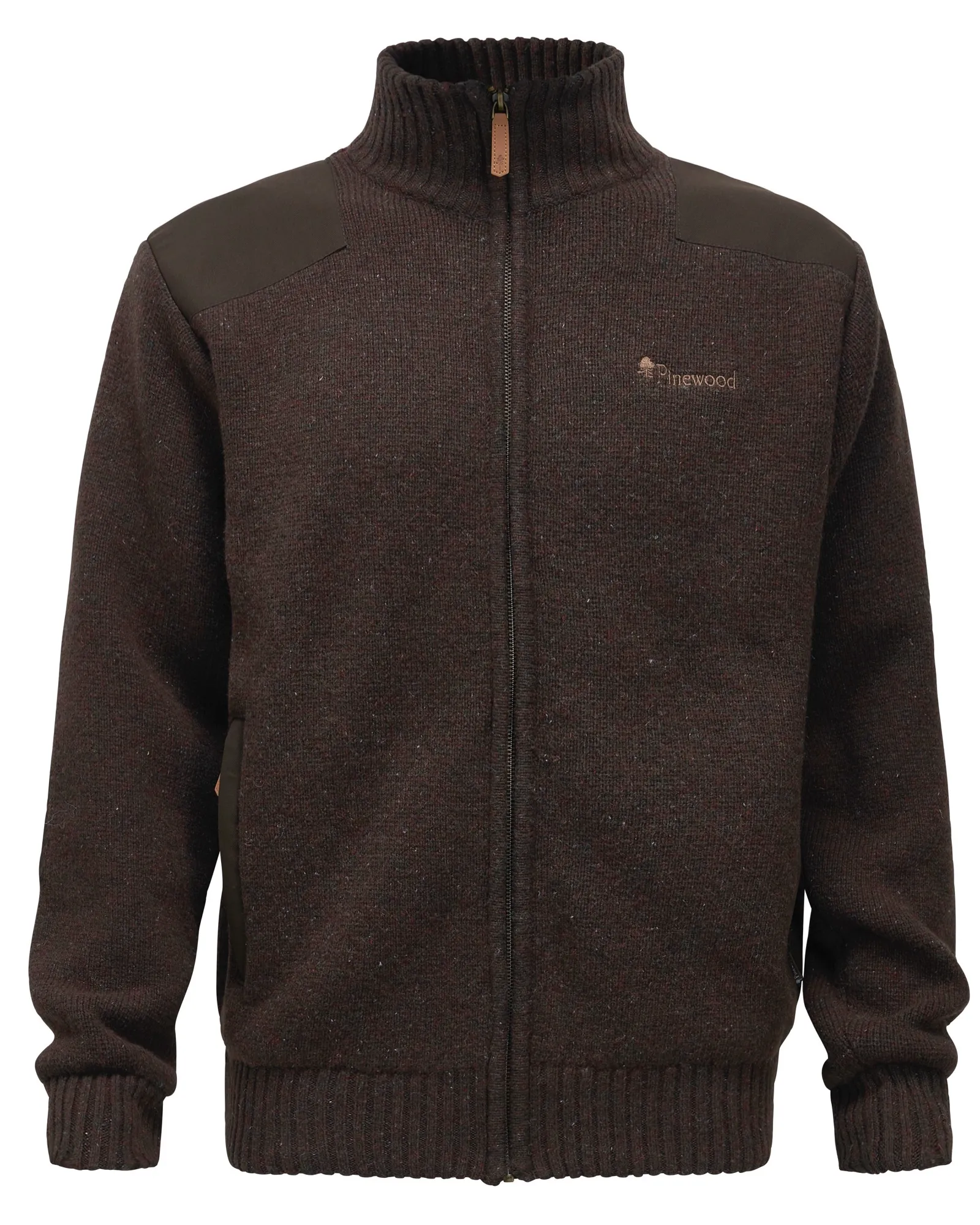 Pinewood® Hurricane Full Zip Tröja Herr / D.Brown Mel - Image 6