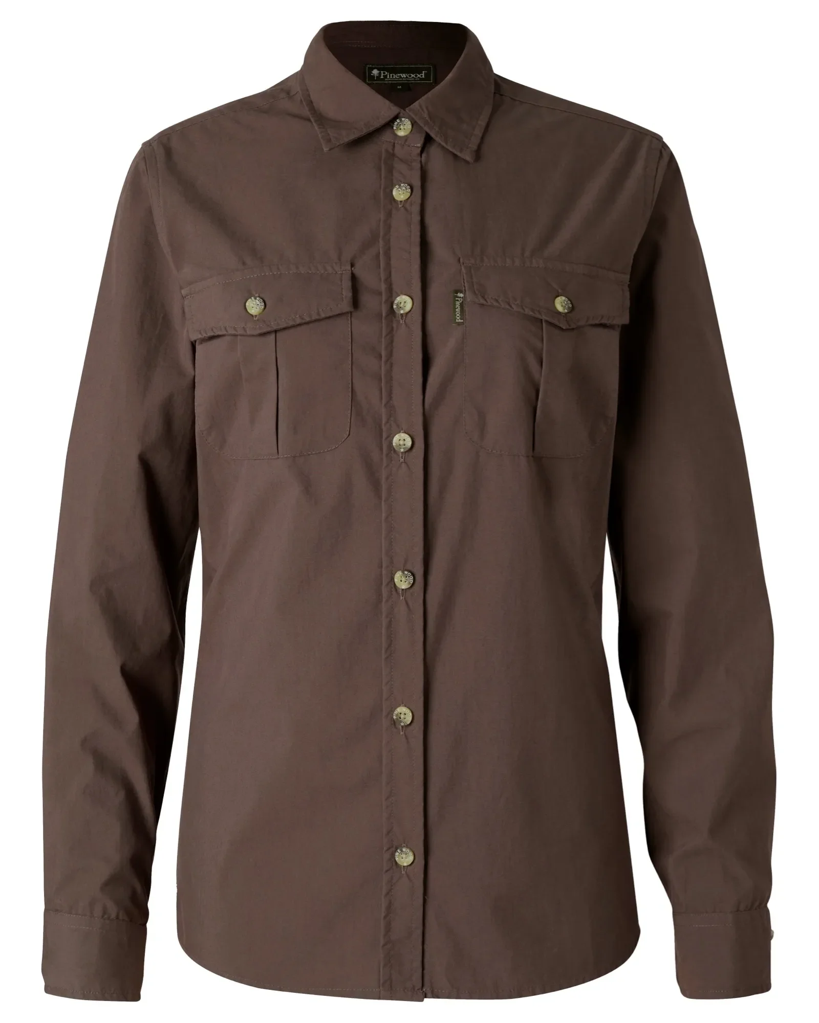 Pinewood® InsectSafe Poplin Långärmad Skjorta Dam / D.Olive - Image 5