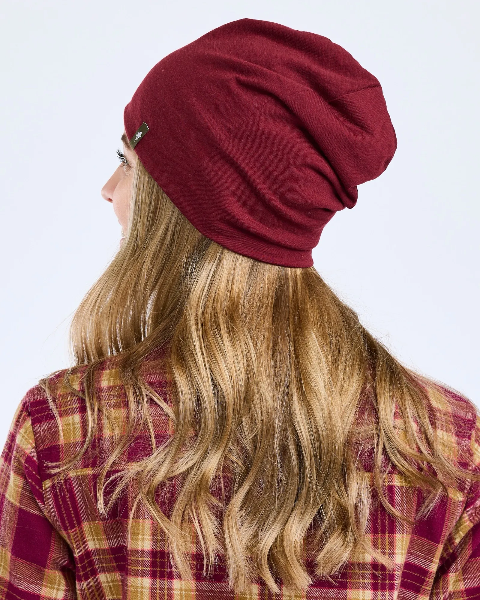 Pinewood® Merino Ull Beanie / Burgundy - Image 2