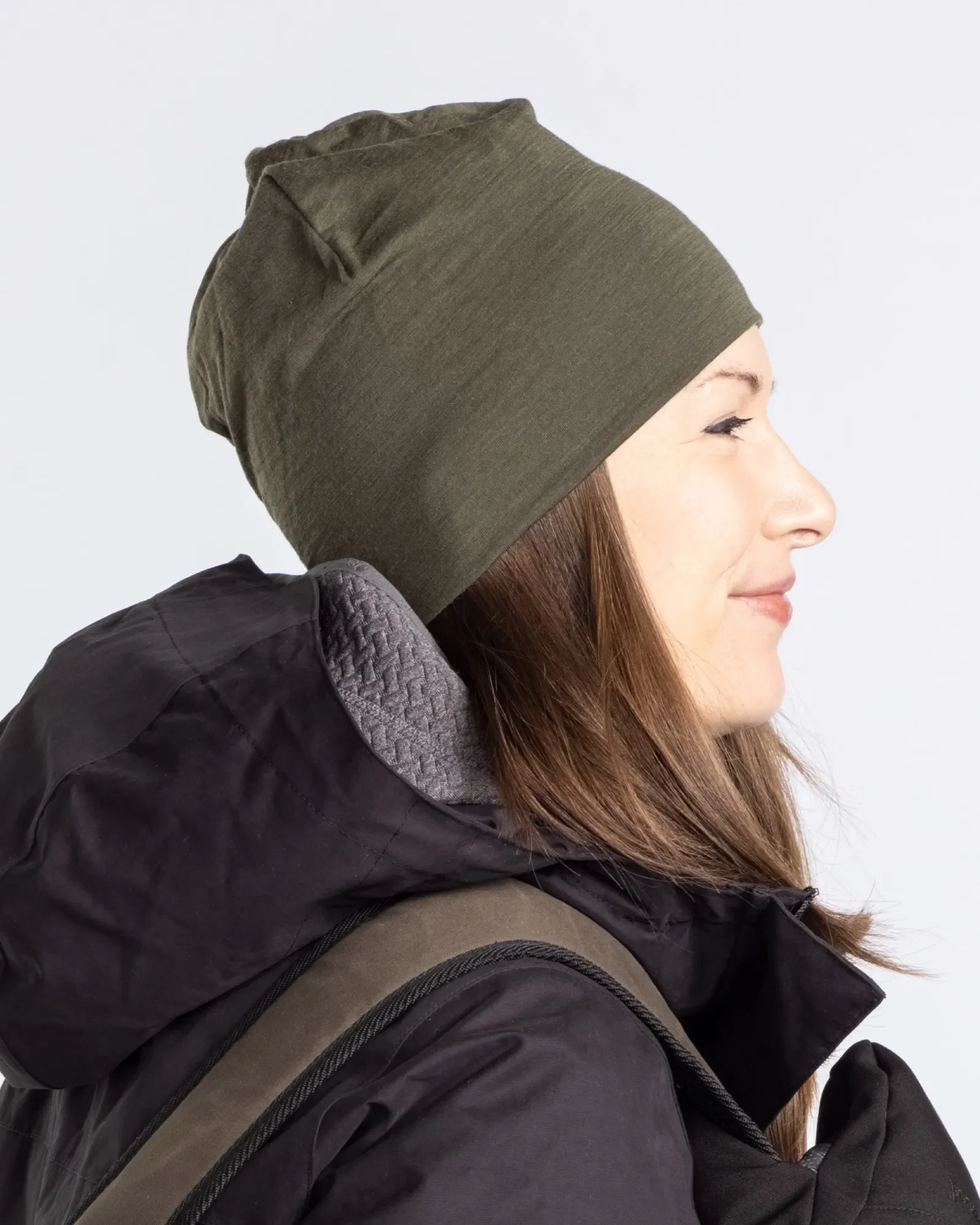 Pinewood® Merino Ull Beanie / Moss Green - Image 3