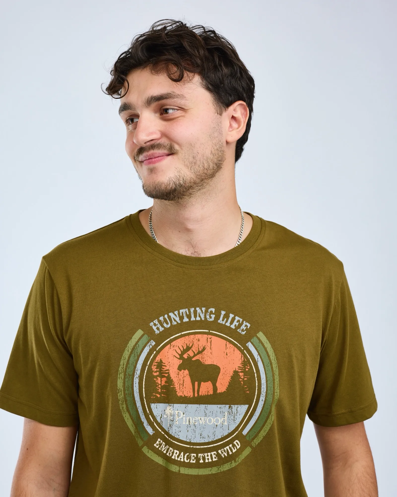 Pinewood® Moose T-shirt Herr / H.Olive - Image 3