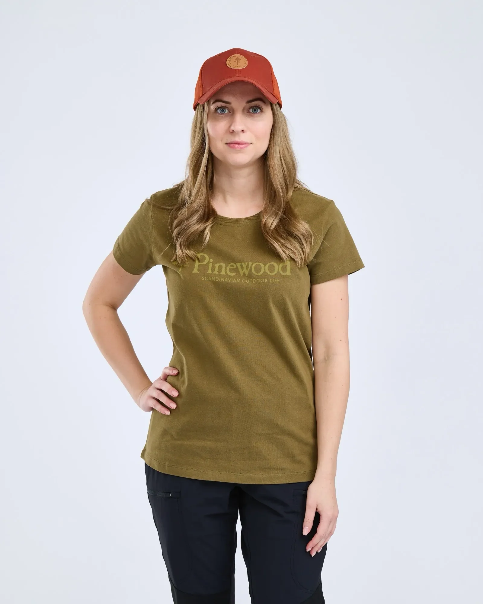 Pinewood® Outdoor Life T-shirt Dam / H.Olive