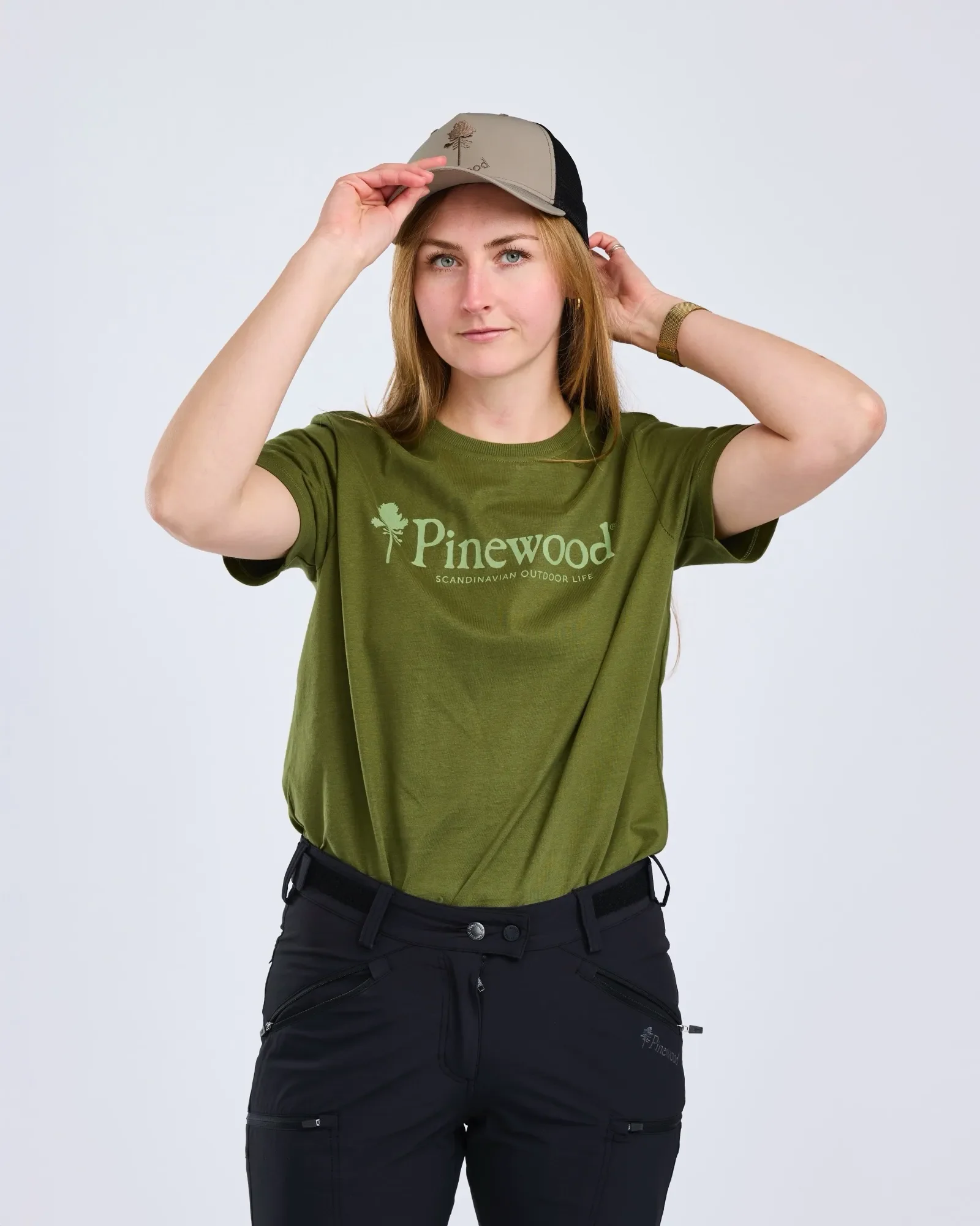 Pinewood® Outdoor Life T-shirt Dam / Pine Green