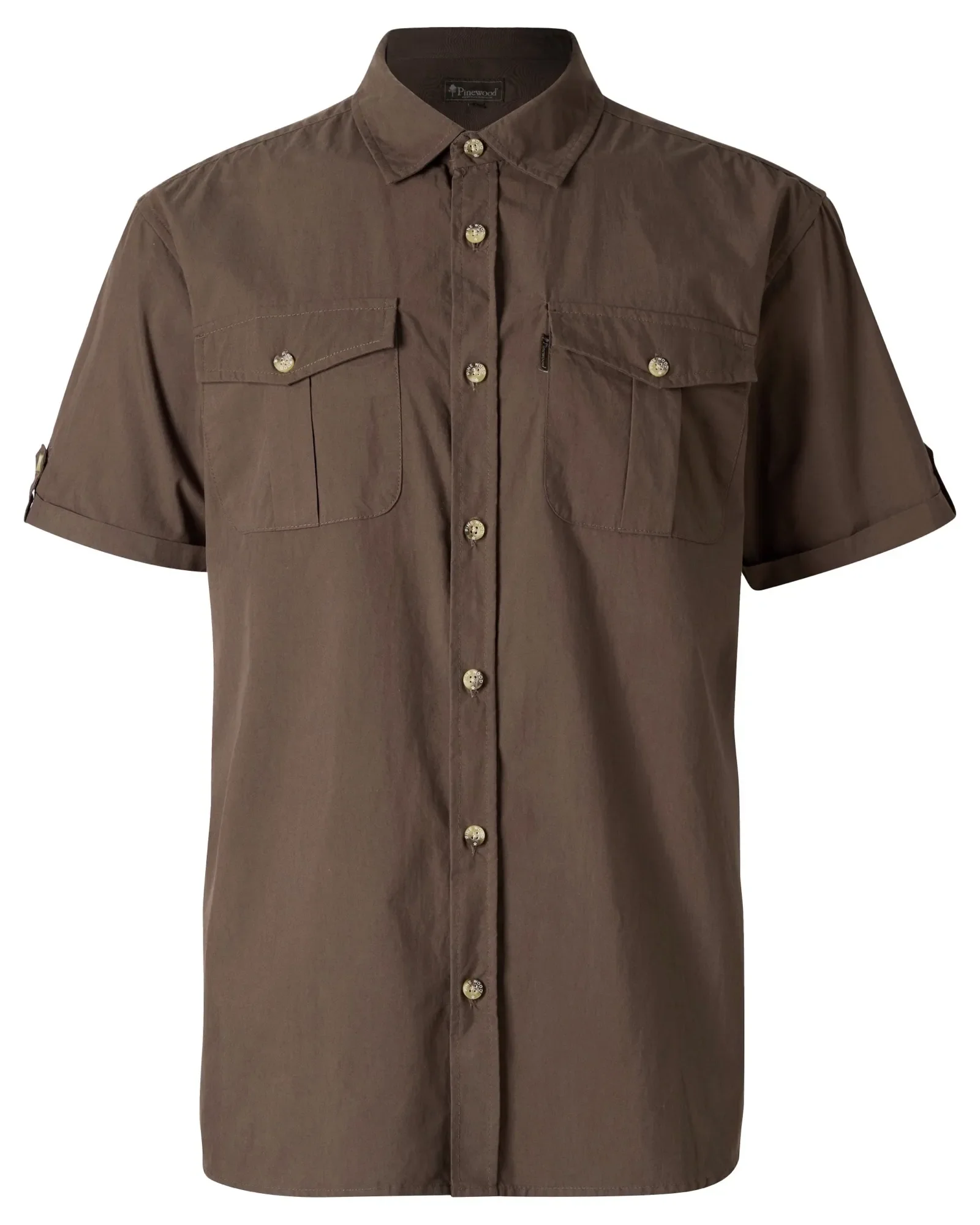 Pinewood® Safari Kortärmad Skjorta Herr / D.Olive - Image 4