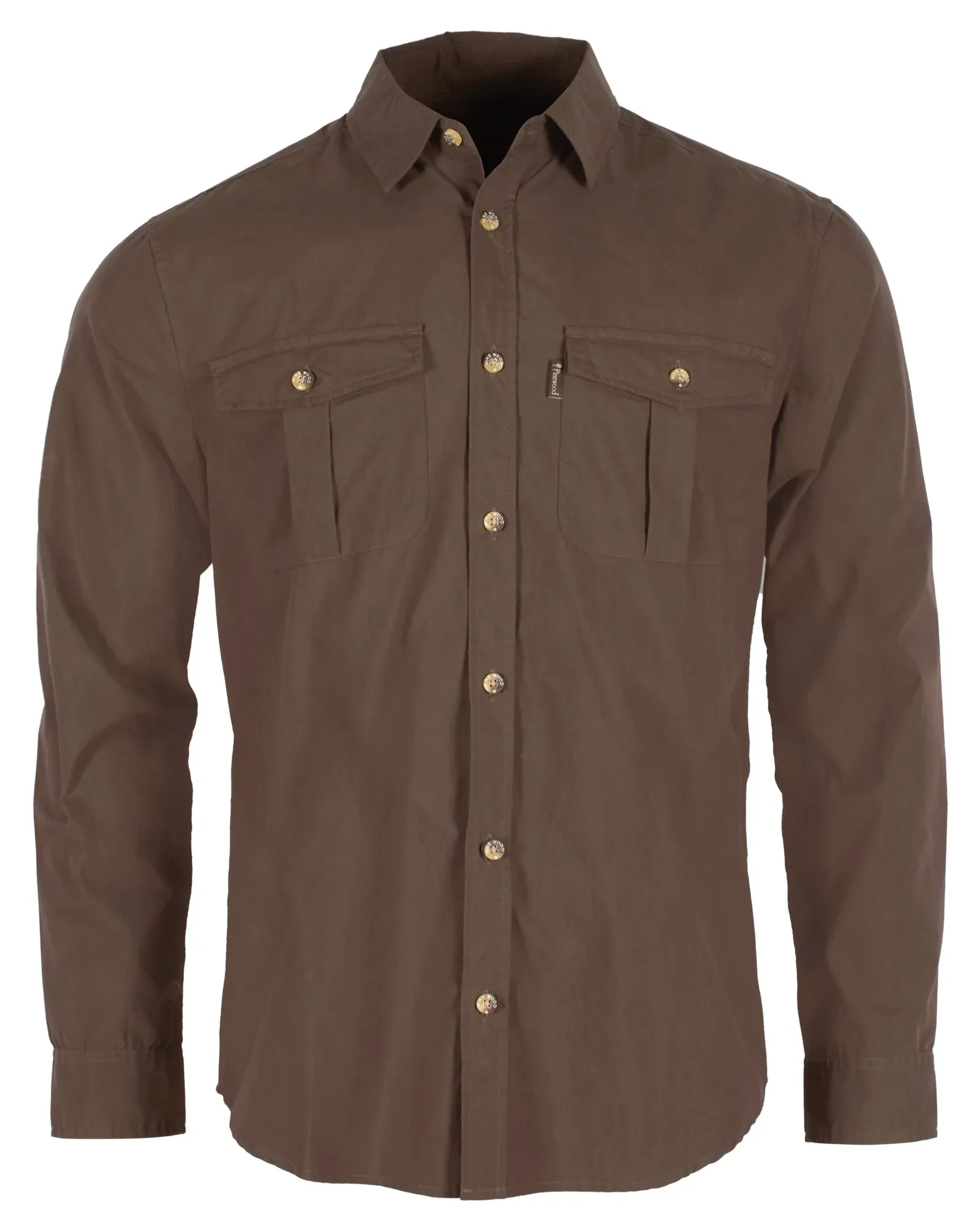 Pinewood® Safari Långärmad Skjorta Herr / D.Olive - Image 4