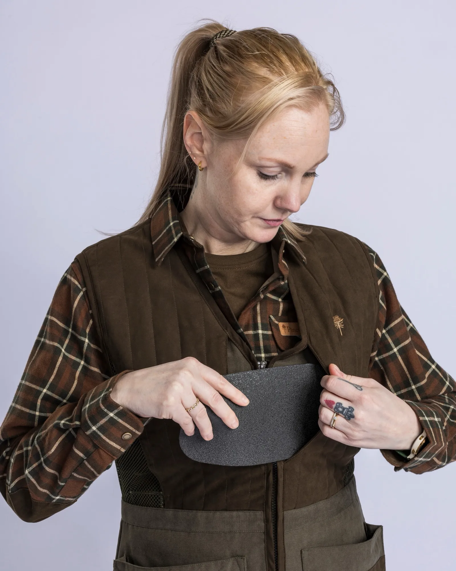 Pinewood® Shooting Väst Dam / Suede Brown - Image 4