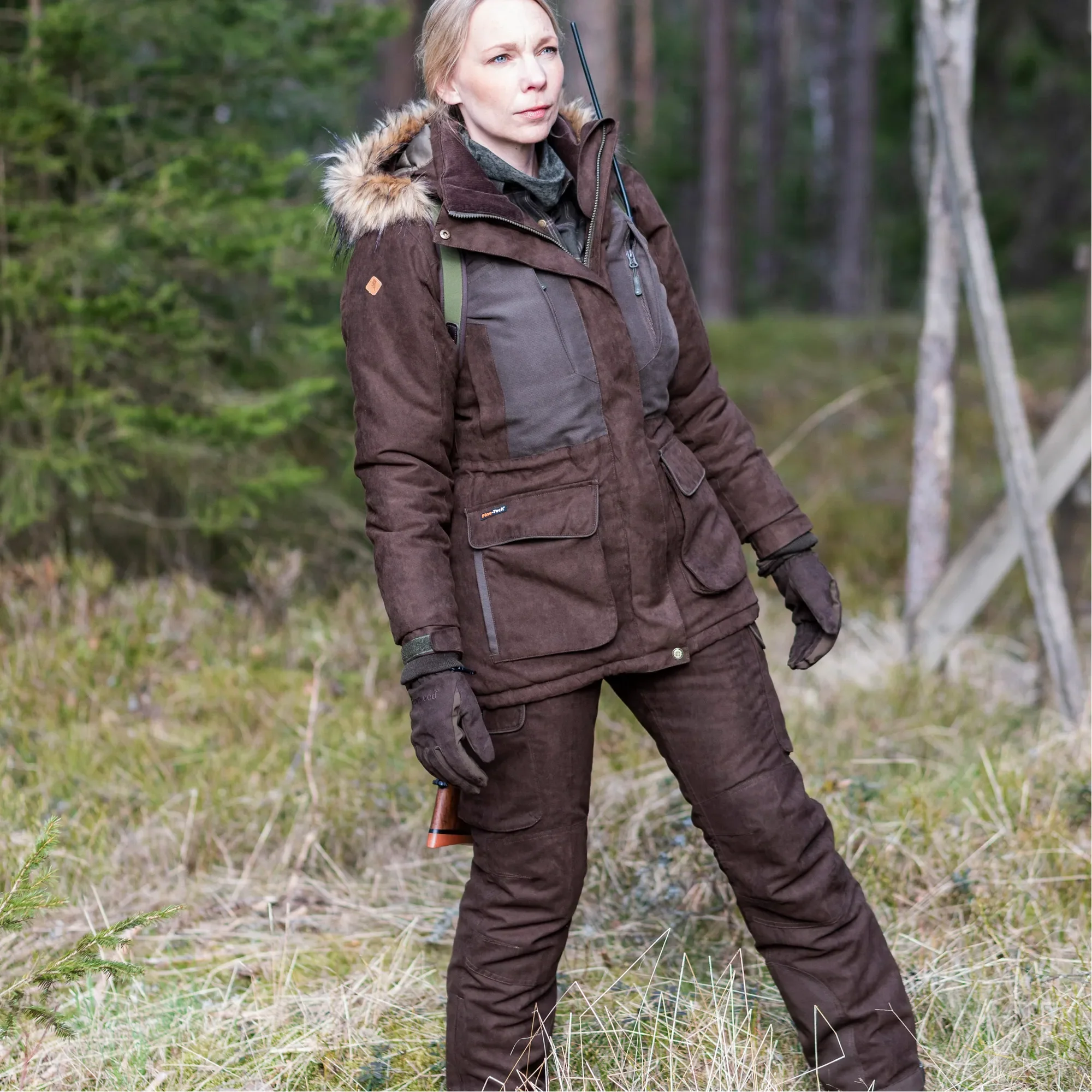 Pinewood® Småland abisko 2.0 Jaktbyxa Dam / Suede Brown - Image 4