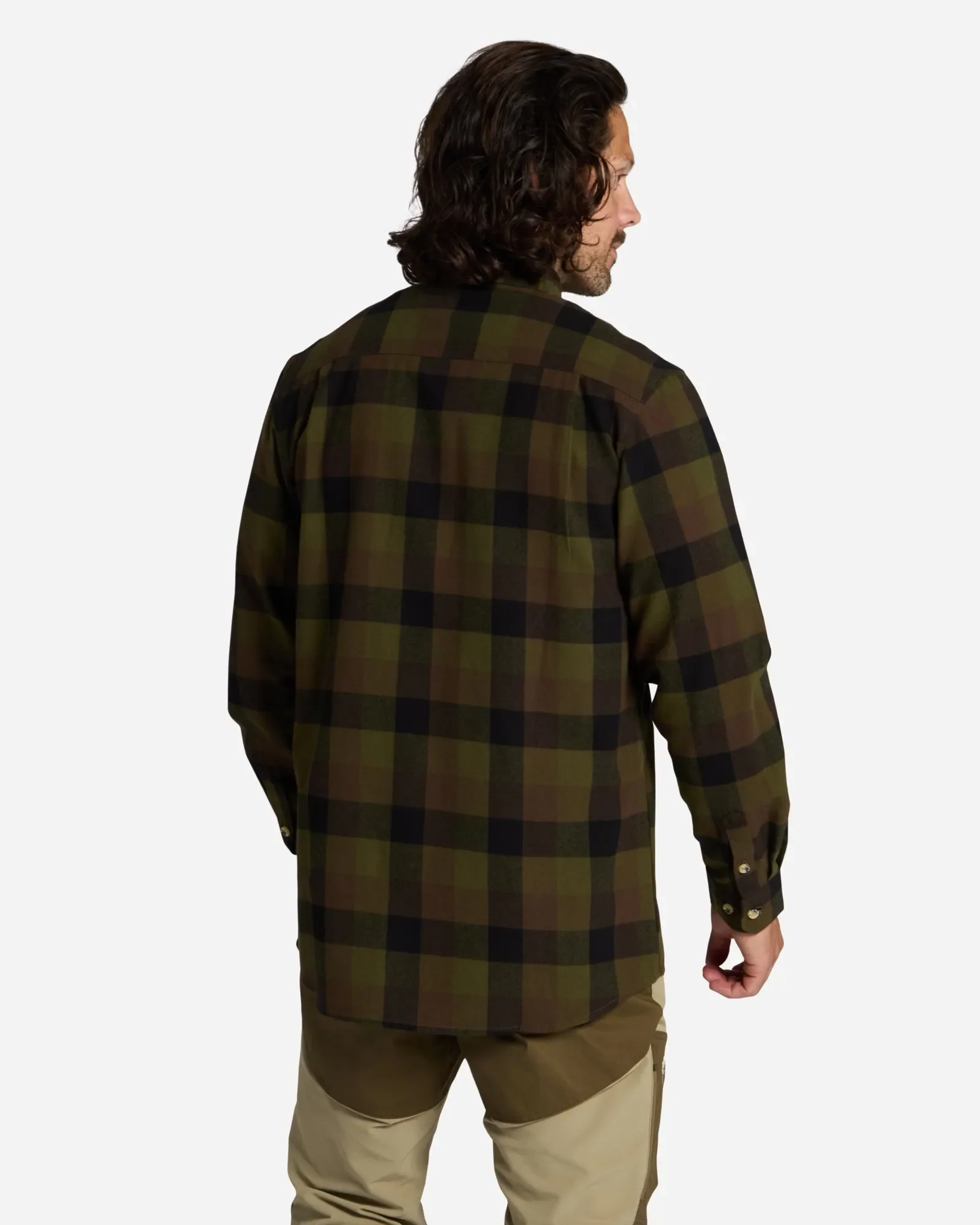 Pinewood® Wildmark Flanellskjorta Herr / Green/Black - Image 2