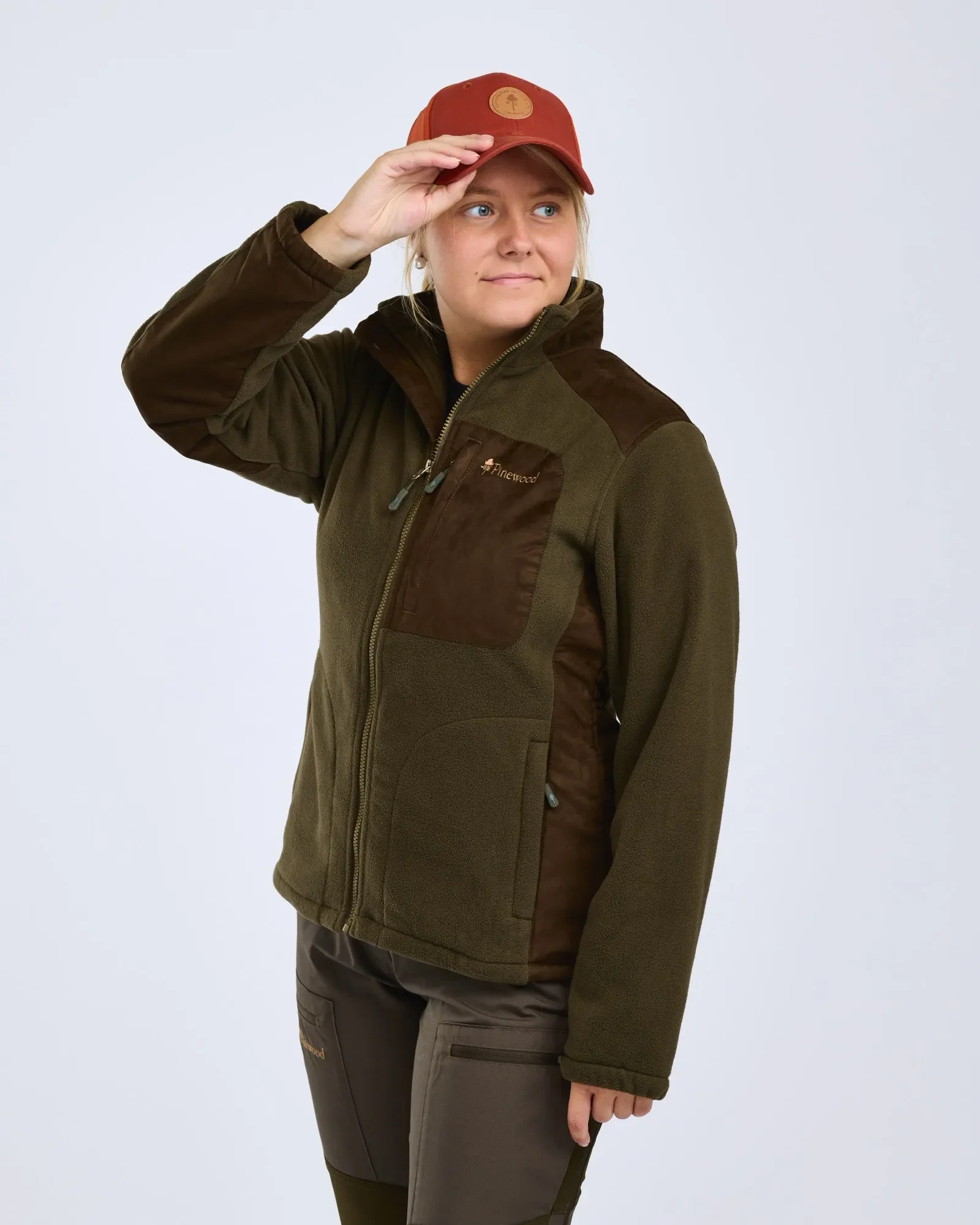 Pinewood® Wildmark Membran Fleecejacka Dam / H.Brown/Suede Brown
