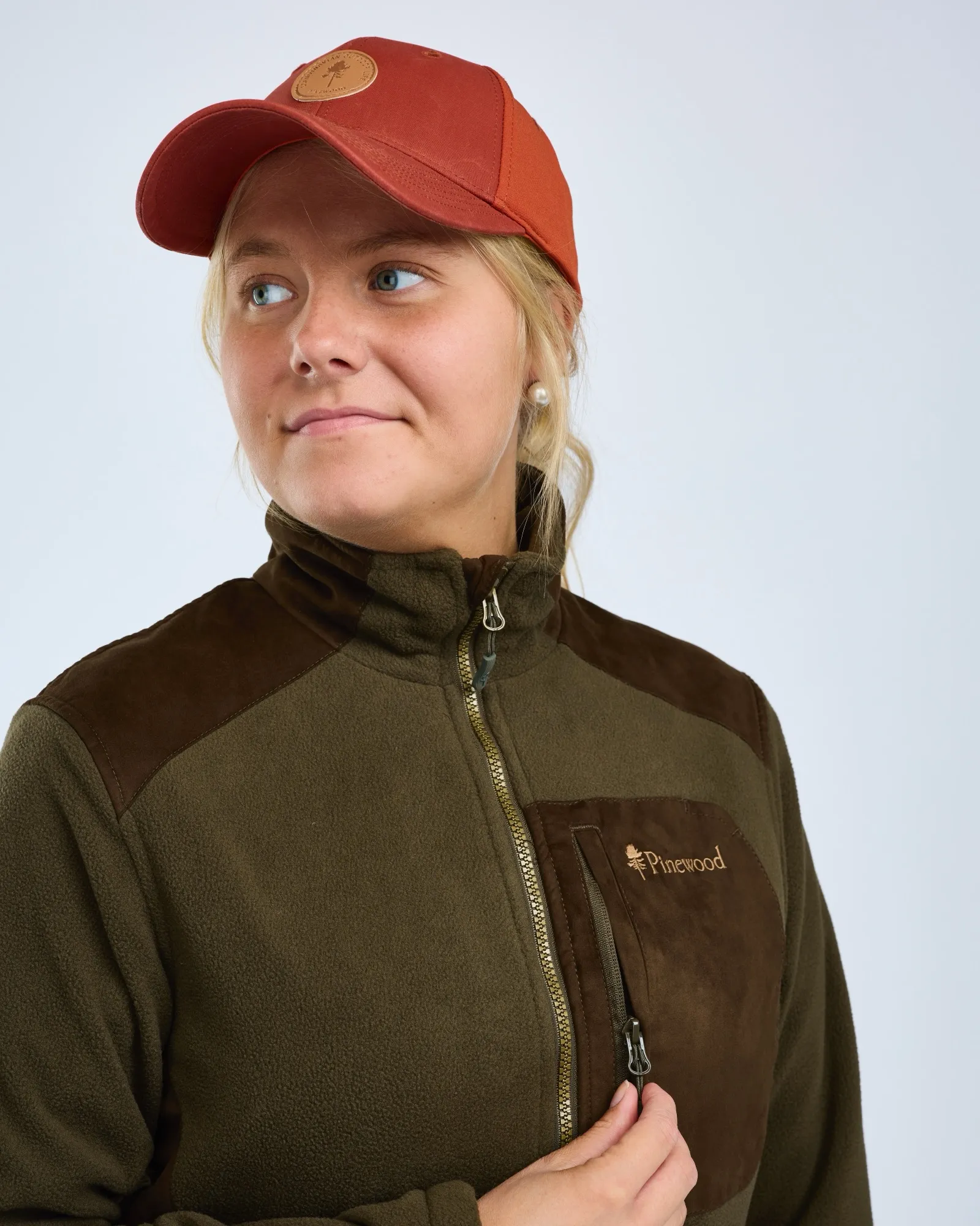 Pinewood® Wildmark Membran Fleecejacka Dam / H.Brown/Suede Brown - Image 5