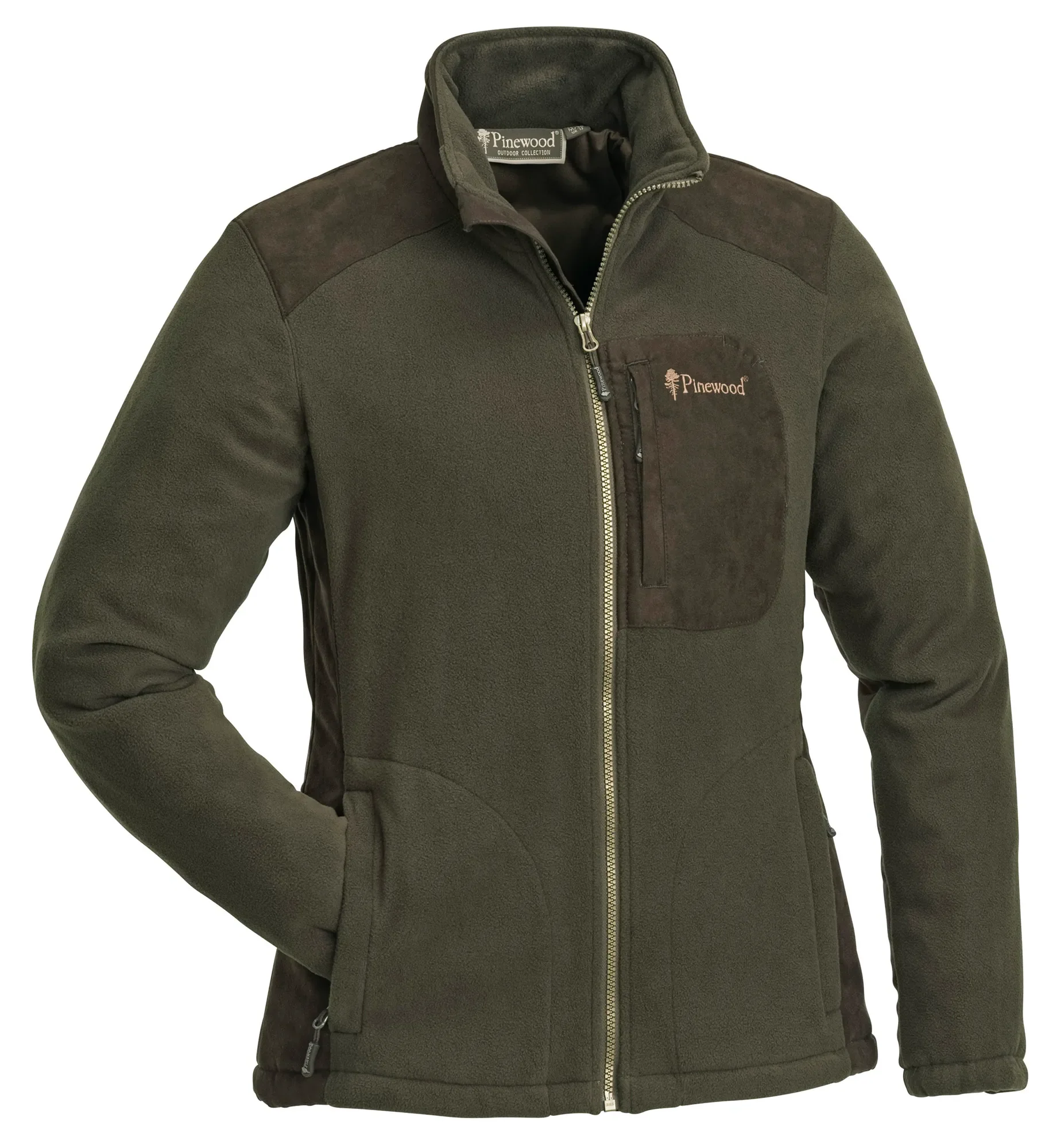 Pinewood® Wildmark Membran Fleecejacka Dam / H.Brown/Suede Brown - Image 6