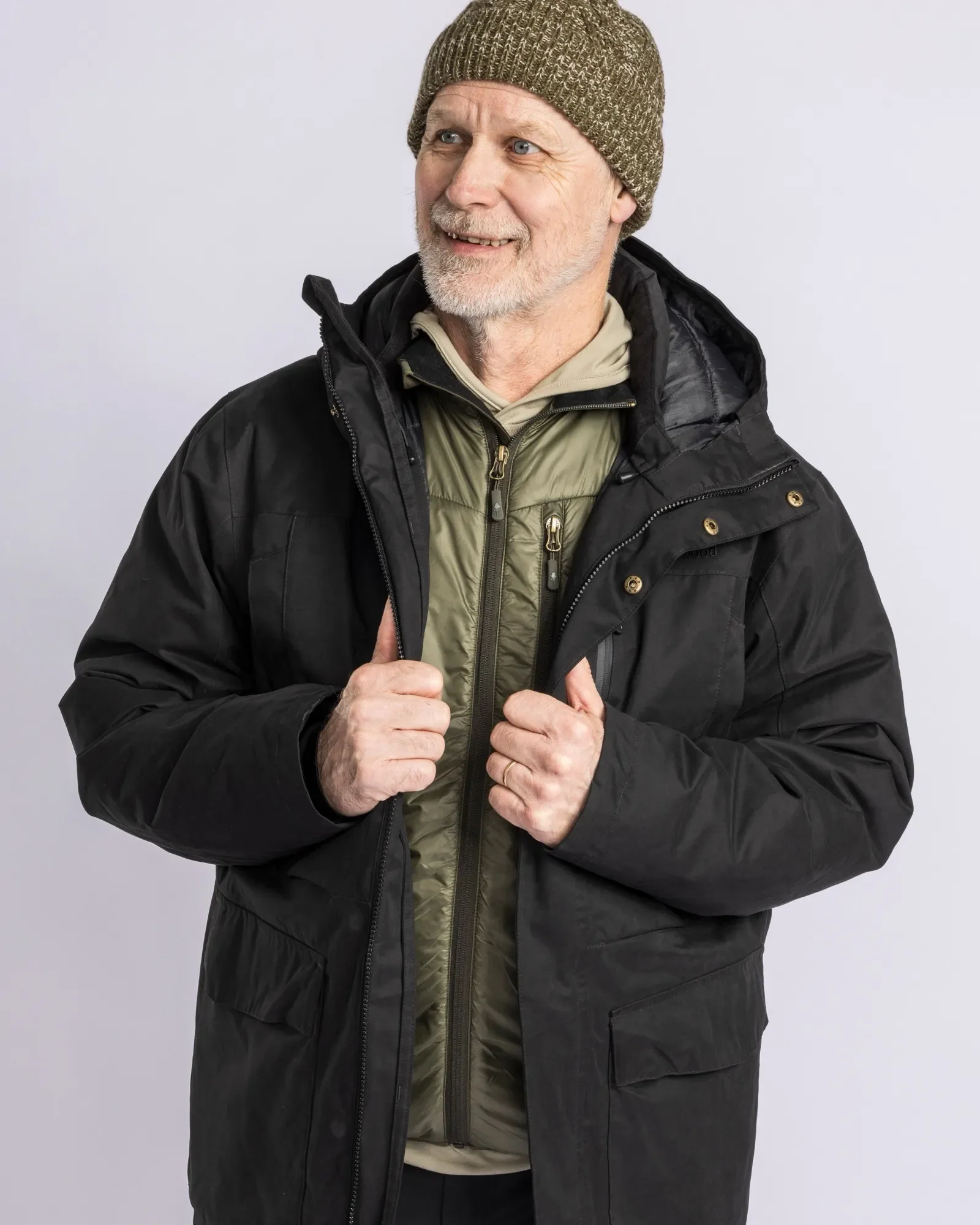 Pinewood® Wool Insulated Midlayer Väst Herr / Moss Green - Image 5