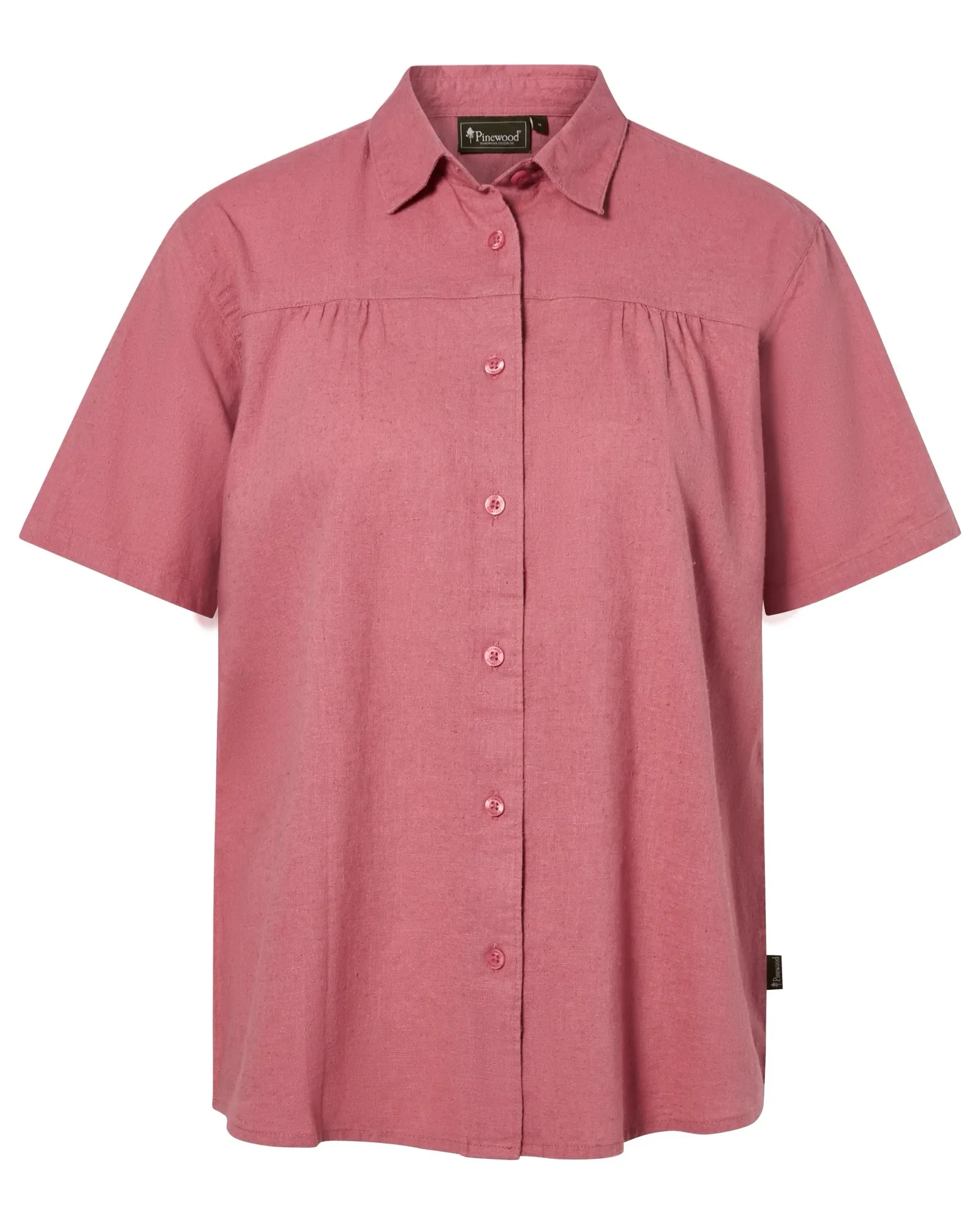 Värnamo InsectSafe® Hemp Mix Kortärmad Skjorta Dam / Dusty Pink - Image 5
