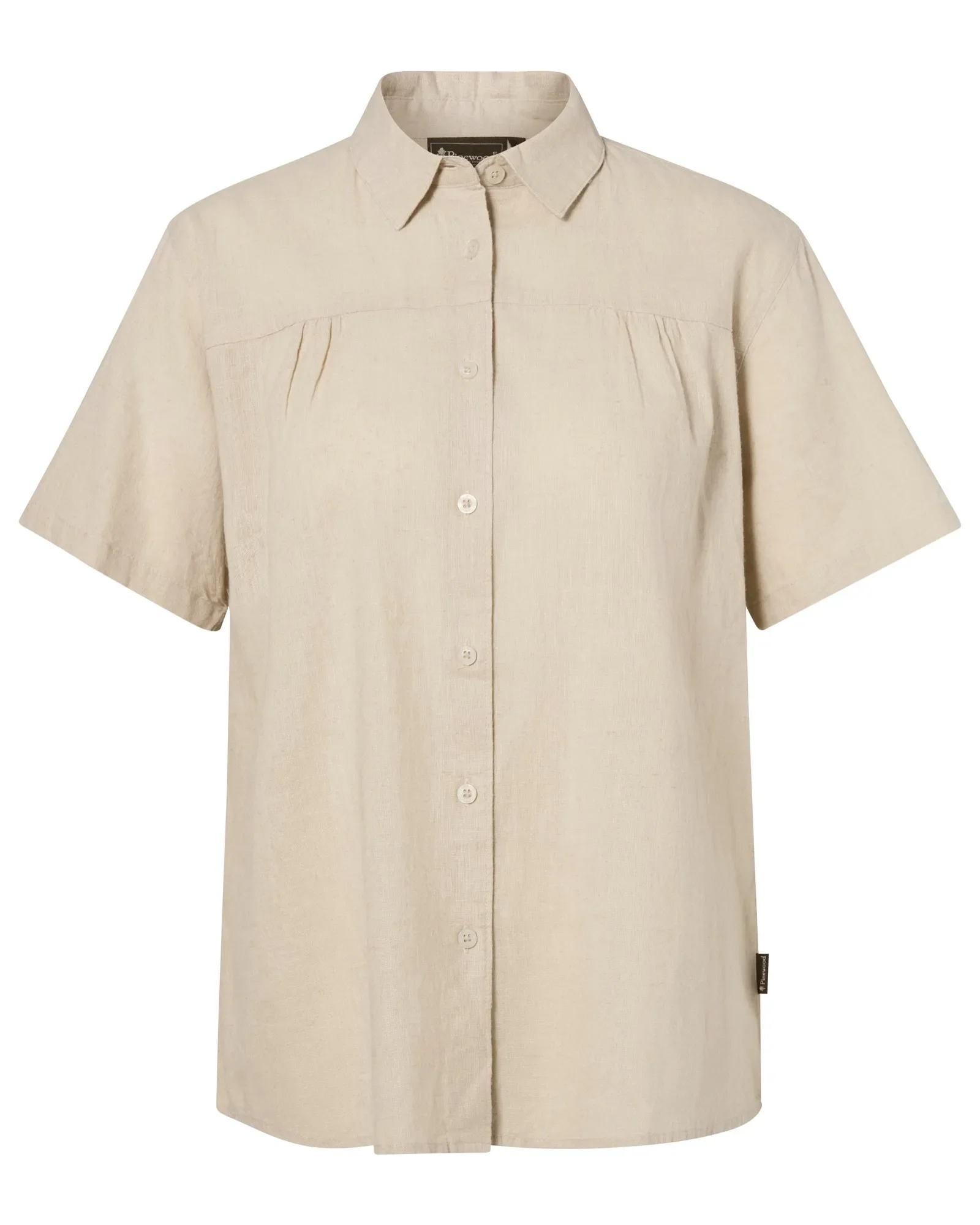 Värnamo InsectSafe® Hemp Mix Kortärmad Skjorta Dam / Linen Beige - Image 6
