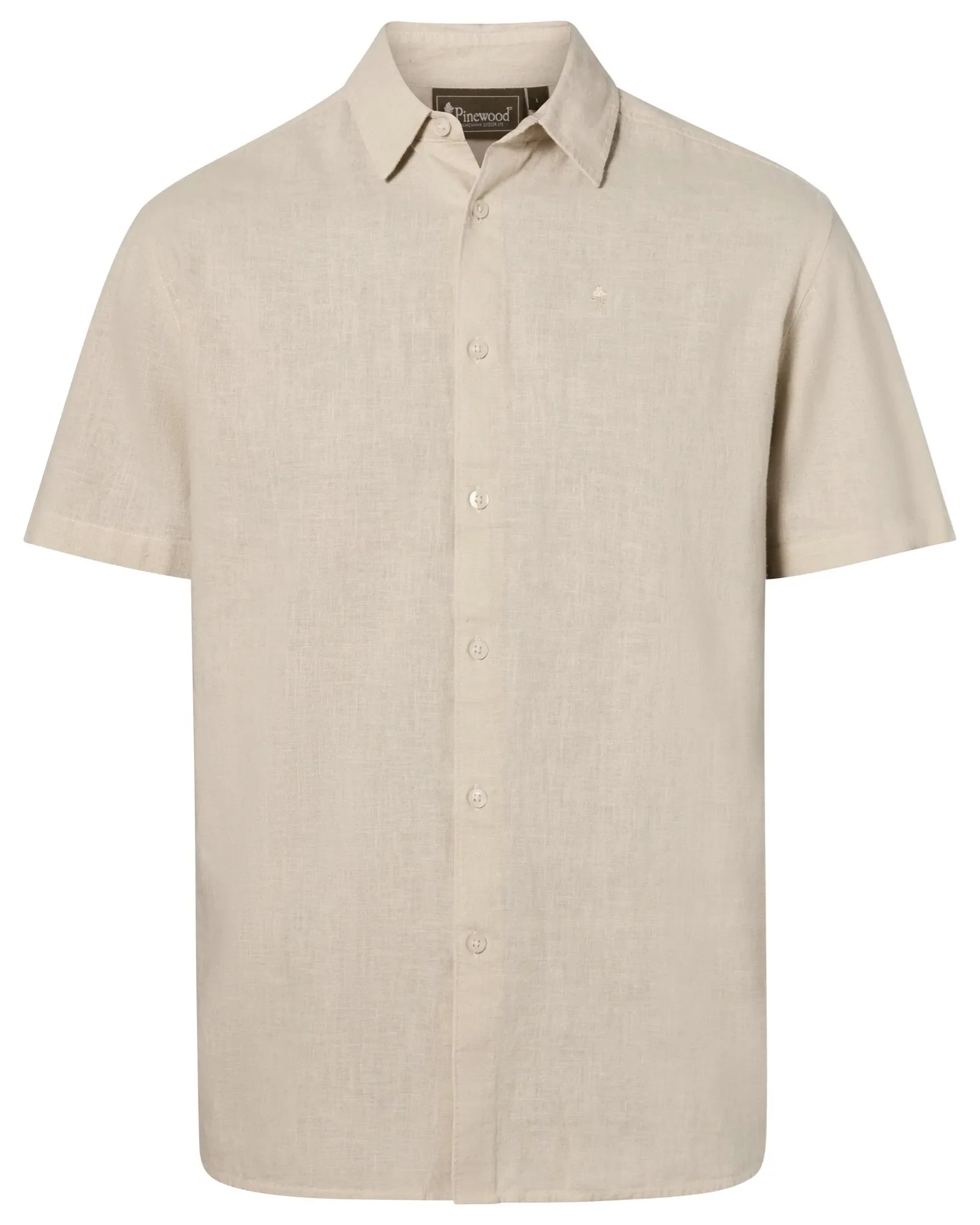 Värnamo InsectSafe® Hemp Mix Kortärmad Skjorta Herr / Linen Beige - Image 5